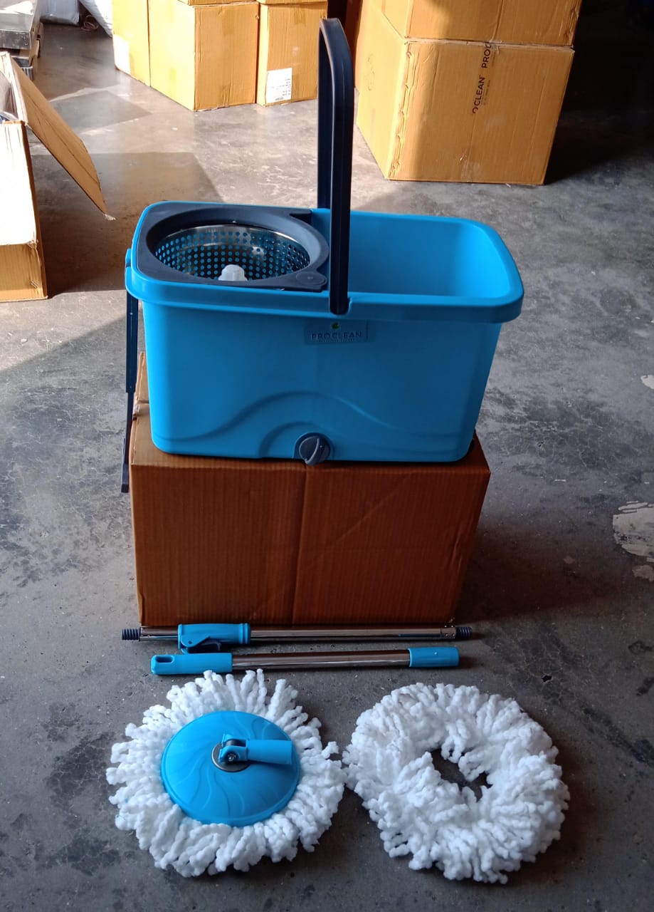 QUICK SPIN MOP PLASTIC SPIN, BUCKET FLOOR CLEANING, EASY WHEELS & BIG BUCKET, FLOOR CLEANING MOP WITH BUCKET - Bhavnagar Deodap