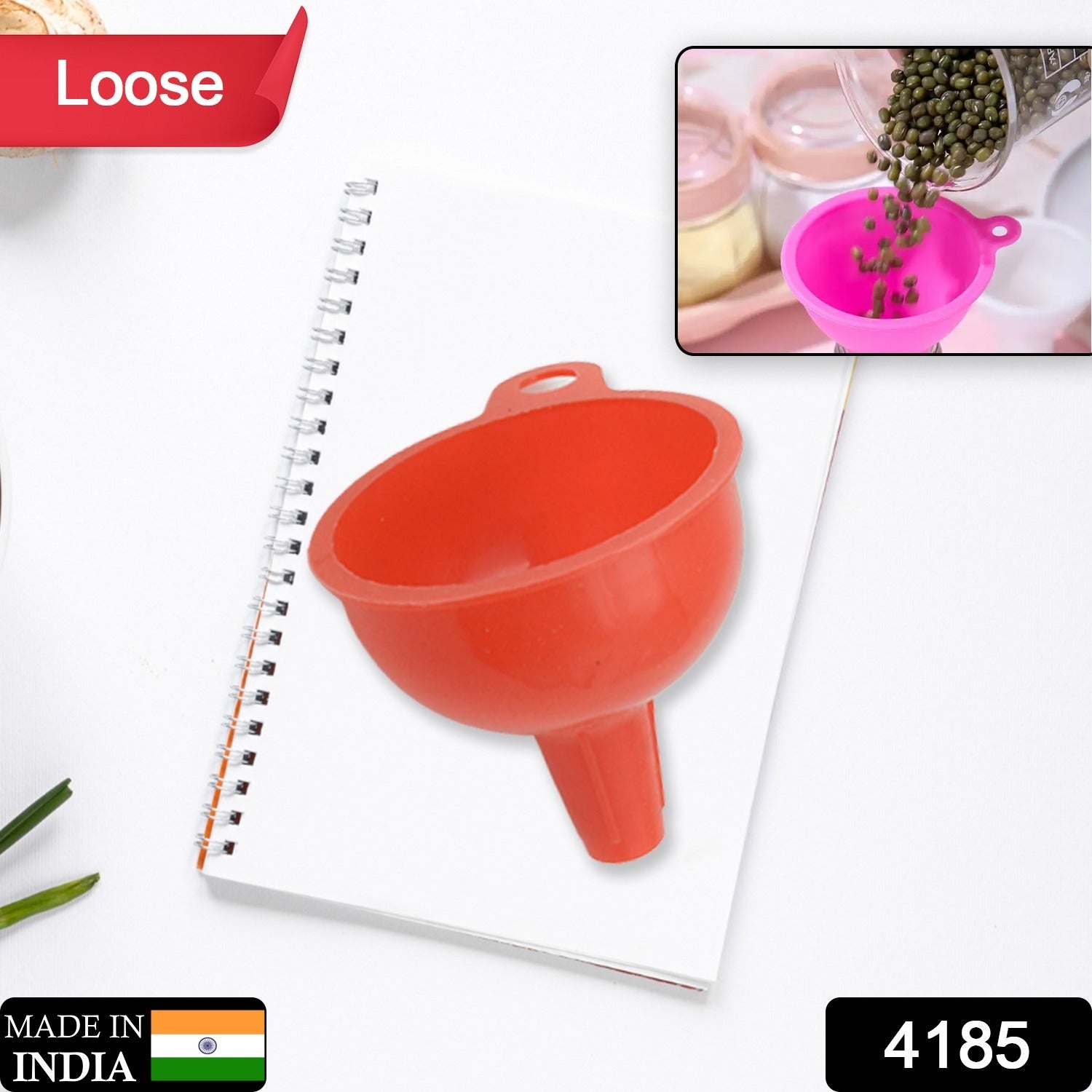 Food-Grade Silicone Funnel: Safe & Easy Transfer for Liquids & Grains (1 Pc) - Bhavnagar Deodap