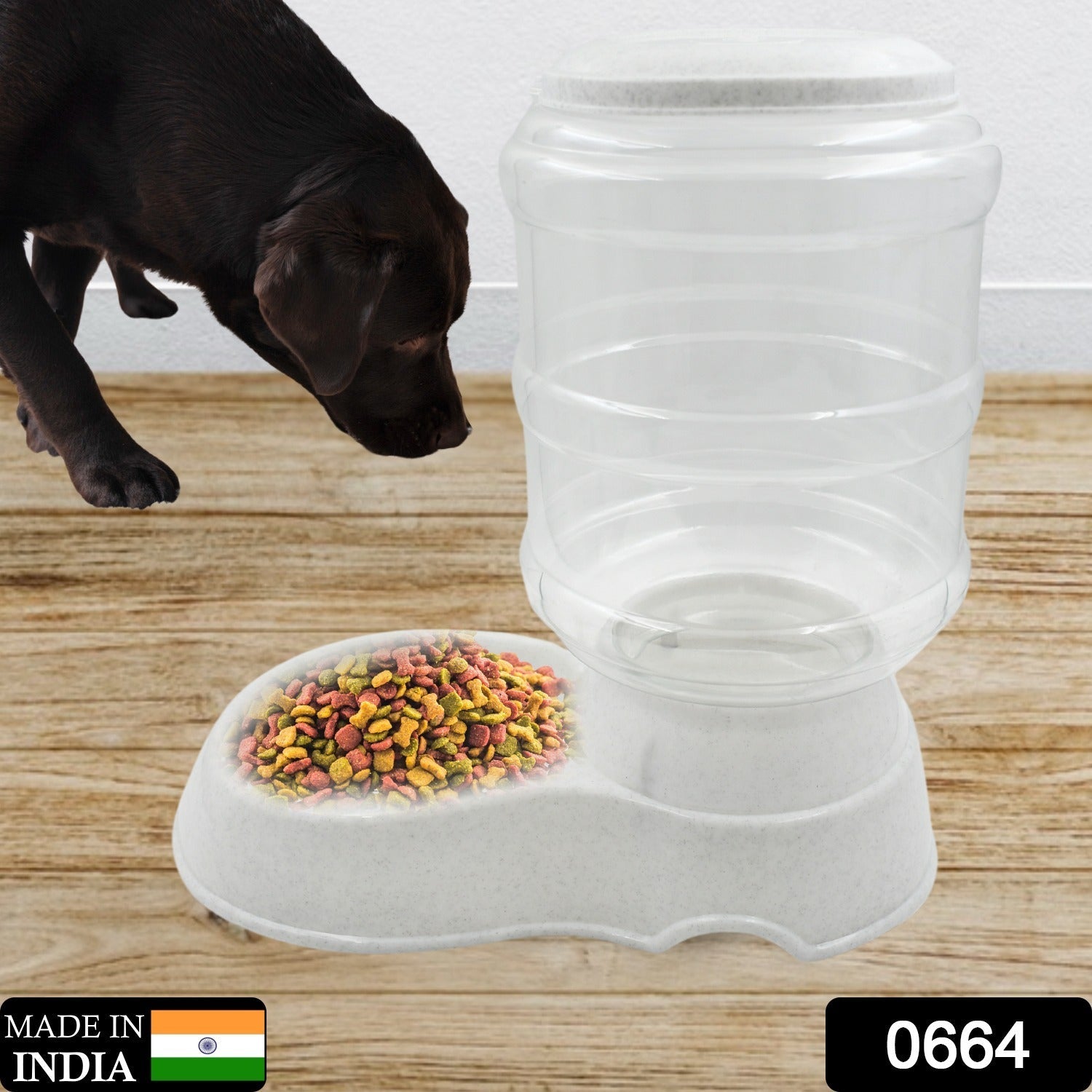 Automatic Pet Water Dispenser Self-Dispensing Gravity Pet Feeder Water Cat Dog Feeding Bowl Drinking Water & Pet Feeder Food Dispenser - Replenish Pet Food for Dog Cat Animal Automatic Gravity Dry Food Storage Bottle - Bhavnagar Deodap