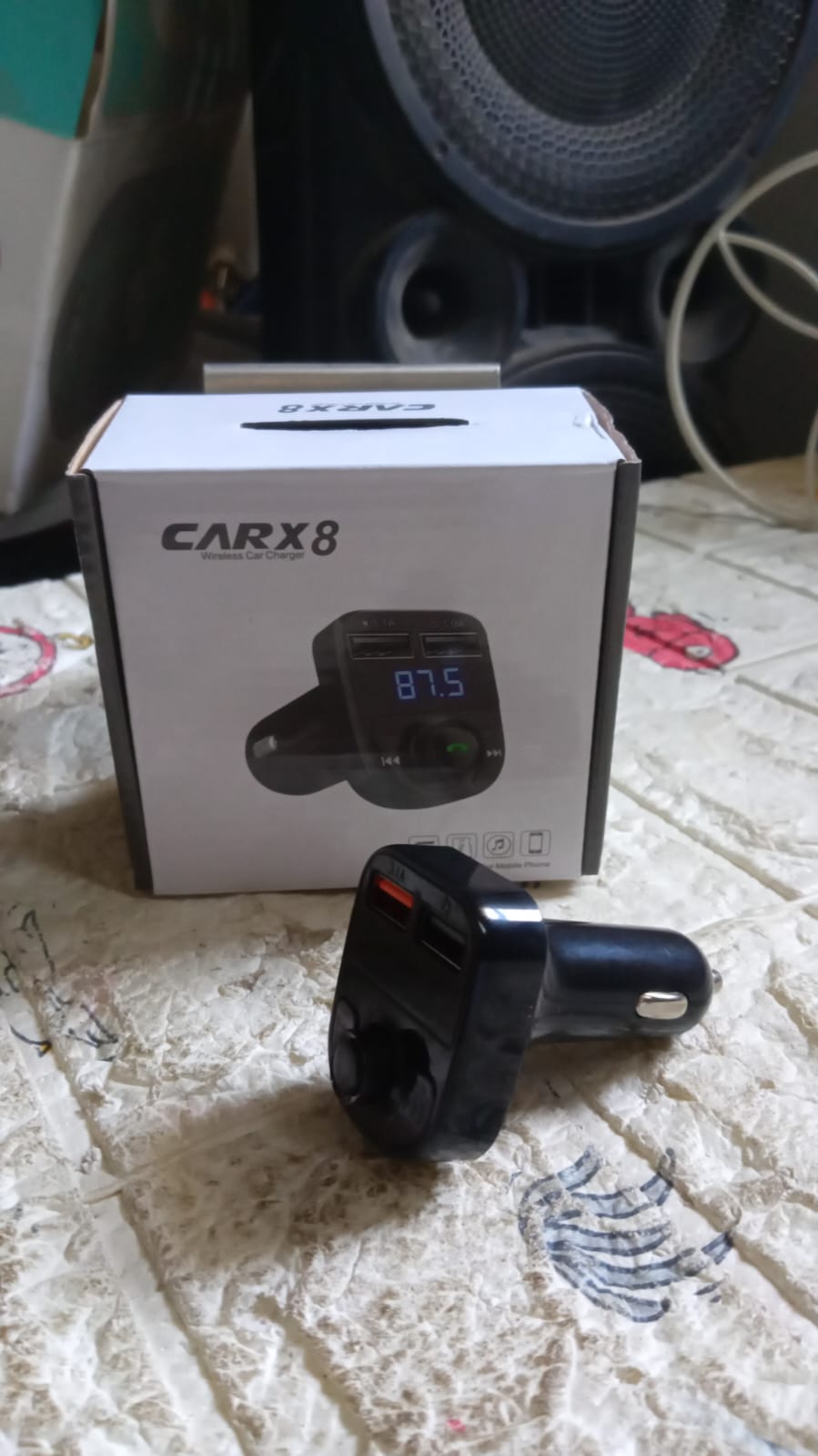 CAR-X8 Bluetooth FM Transmitter Kit for Hands-Free Call Receiver / Music Player / Call Receiver / Fast Mobile Charger Ports for All Smartphones with 3.1A Quick Charge Dual USB Car Charger - Bhavnagar Deodap