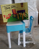 Study Table And Chair Set For Boys And Girls With Small Box Space For Pencils Plastic High Quality Study Table (Blue) - Bhavnagar Deodap