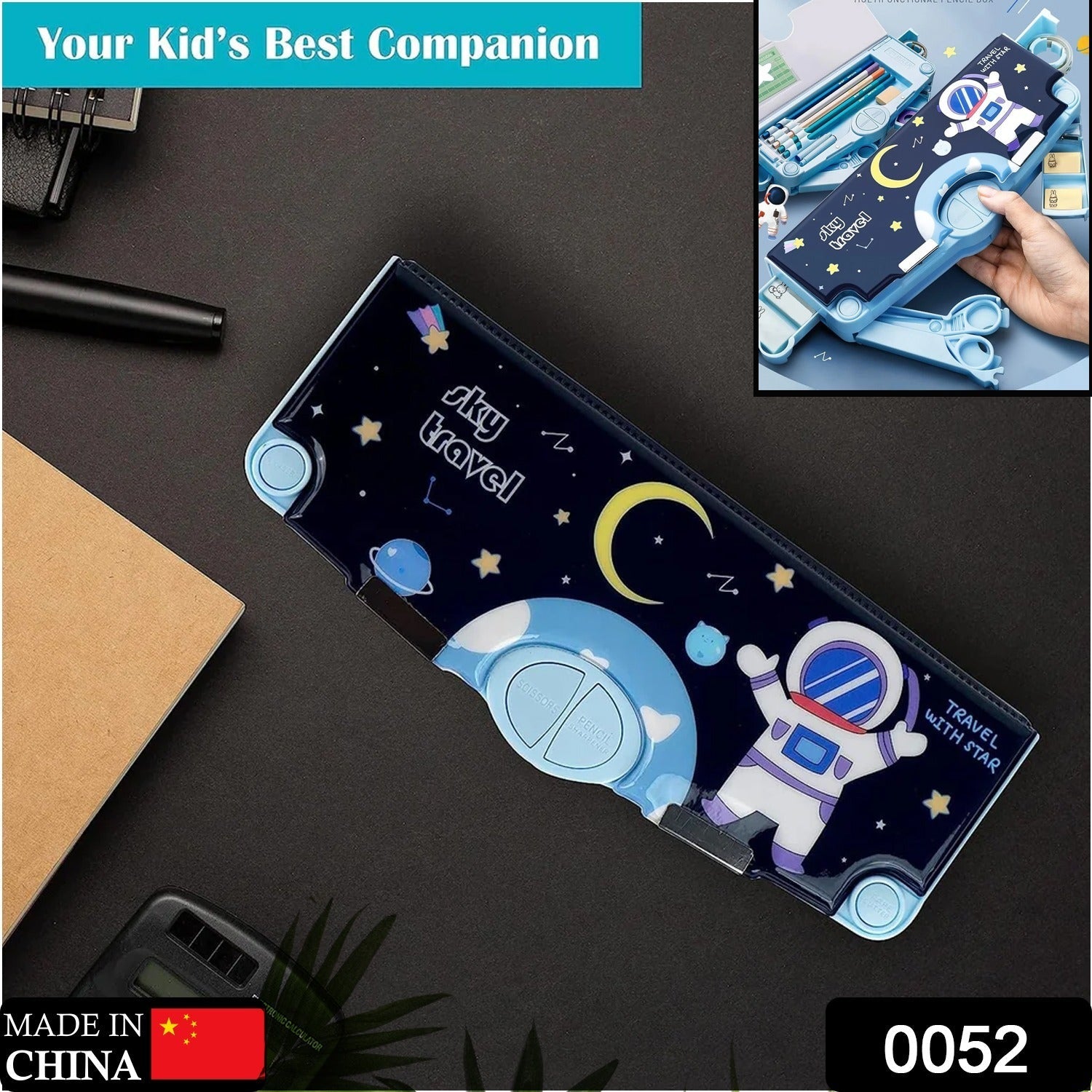 Multifunctional Pencil Box for Kids, Space Pencil Box For Boys, Kids Pencil Box for Boys & Girls, Magnetic Pencil Box for Boys, Pop up Pencil Box, Space Theme Return Gifts for Kids (Space Pencil Box) - Bhavnagar Deodap