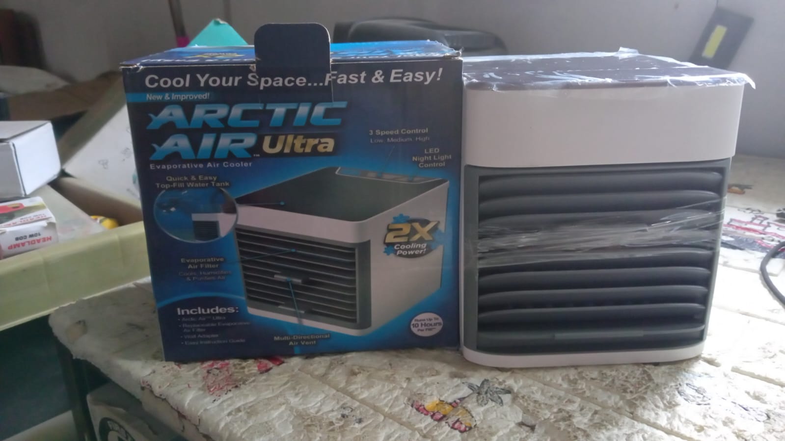 Mini Portable Air Cooler, Personal Space Cooler Easy to fill water and mood led light and portable Air Conditioner Device Cool Any Space like Home Office - Bhavnagar Deodap