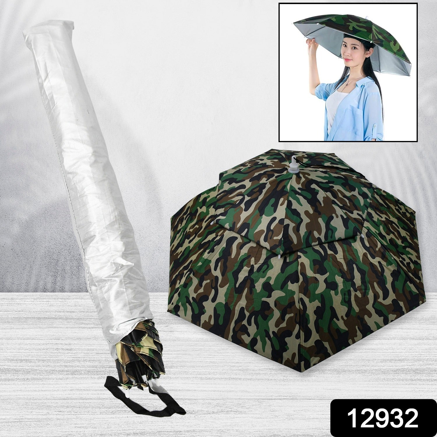 Umbrella Hat with Elastic Band, Fishing Umbrella Hat for Adults Kids Women Men, Umbrella Hat for Outdoor Activities - Bhavnagar Deodap