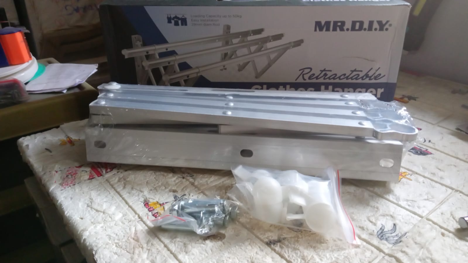 Clothes Rail Rack Clothes Drying Racks, Airer Clothes Drying Rack Wall Mounted Clotheshorse Clothes Airer Washing Cloth Line Extendable Fold Towel Rack Bar for Bathroom Indoor Outdoor - Bhavnagar Deodap