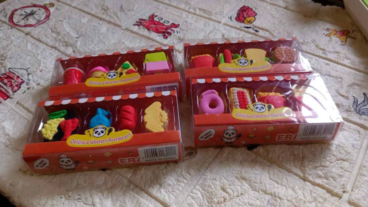 Fun Erasers for Kids! Mix & Match: Food & Drink Erasers (Set of 1) - Bhavnagar Deodap