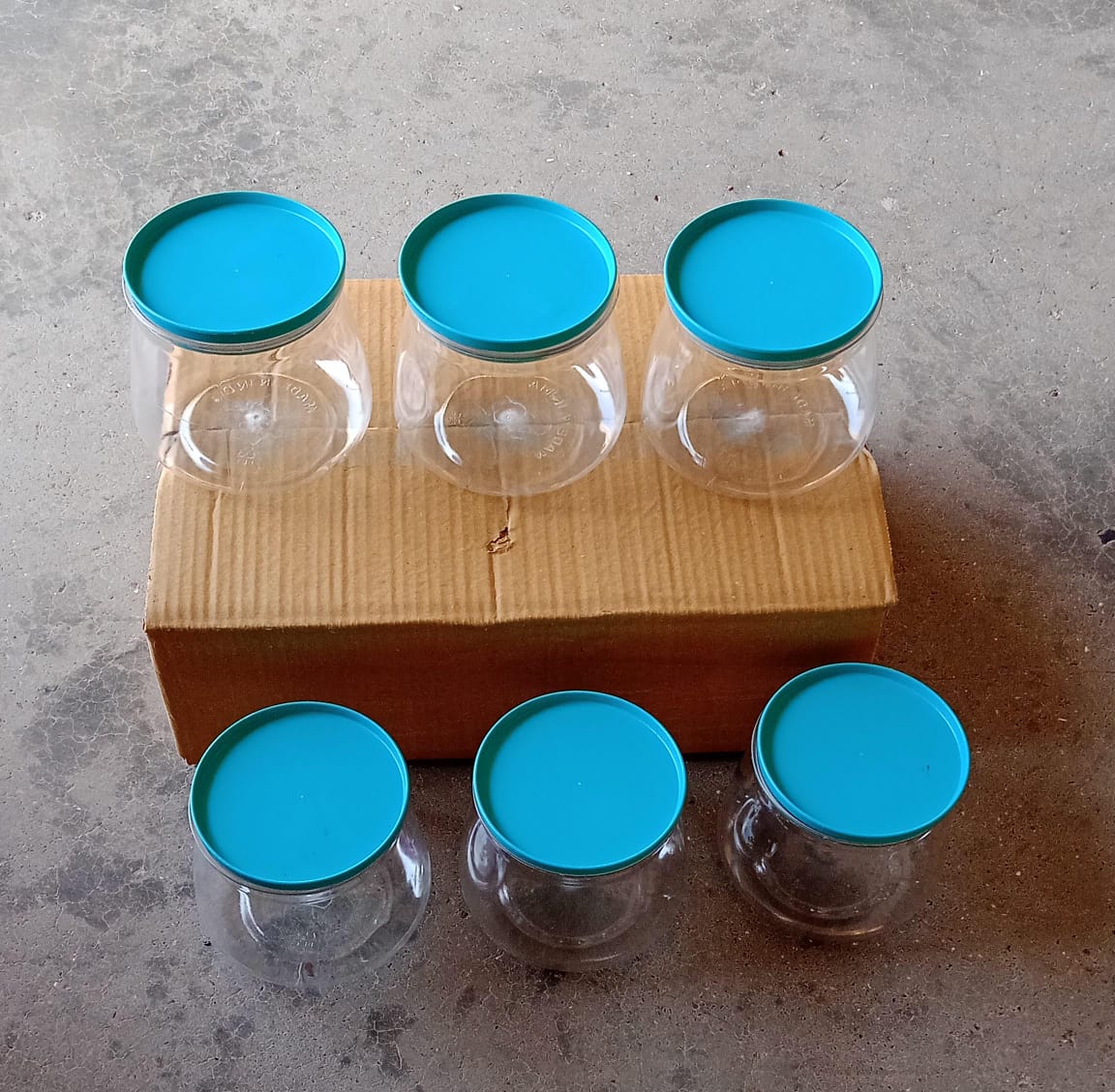 Matka Shaped Jar with Air Tight & Leak Proof Lid (Multicolour) (Set of 6) (900Ml) - Bhavnagar Deodap