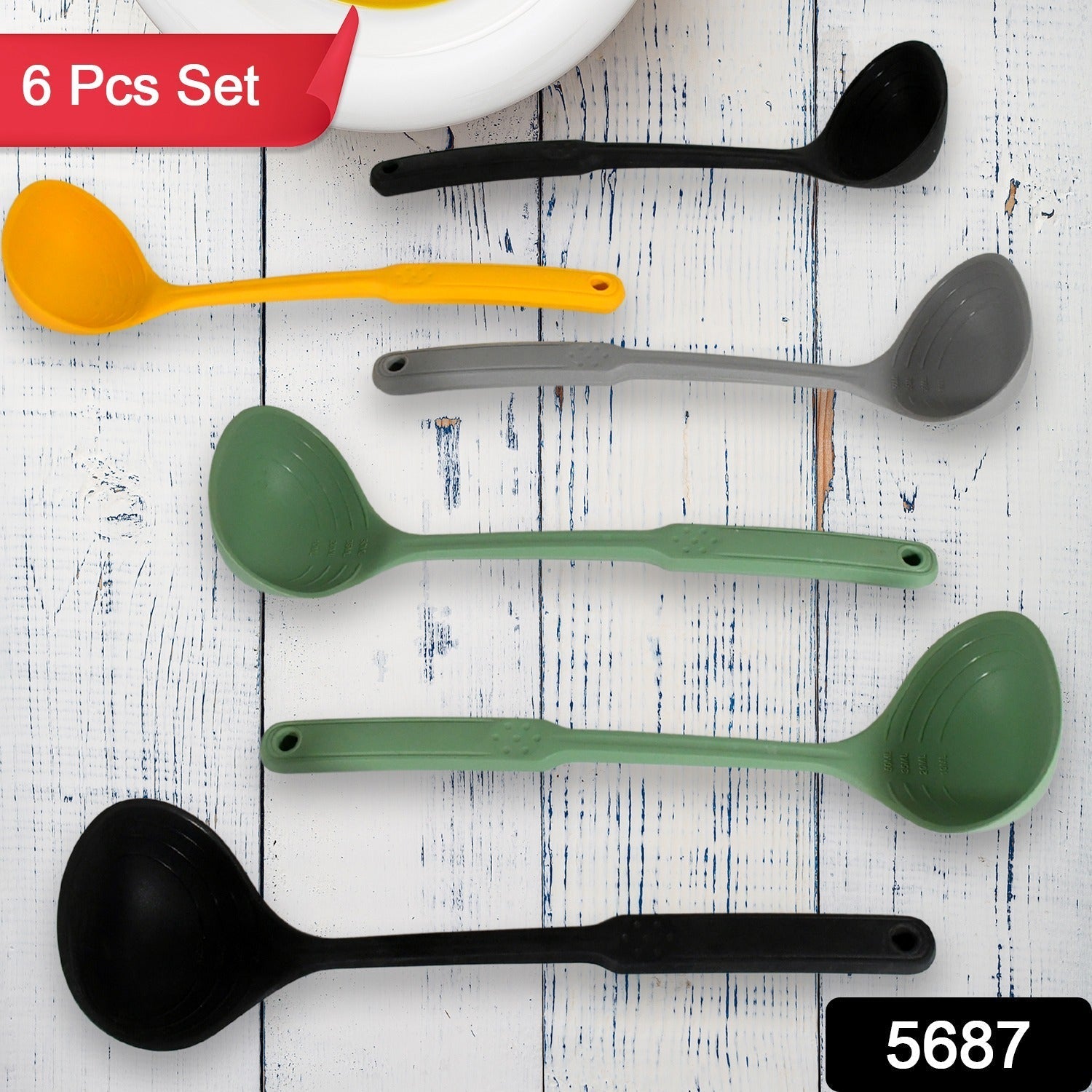 Multipurpose Silicone Spoon, Silicone Basting Spoon Non-Stick Kitchen Utensils Household Gadgets Heat-Resistant Non Stick Spoons Kitchen Cookware Items For Cooking and Baking (6 Pcs Set) - Bhavnagar Deodap