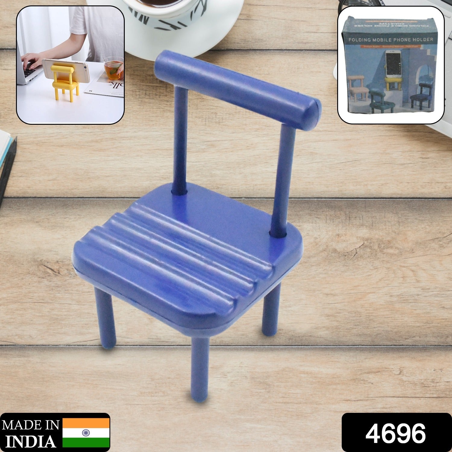 Mobile Phone Holder, Mini Chair Cell Phone Stand, Portable Smartphone Dock, Cellphone Holder for Desktop Design Compatible with All Mobile Phones (1 Pc) - Bhavnagar Deodap