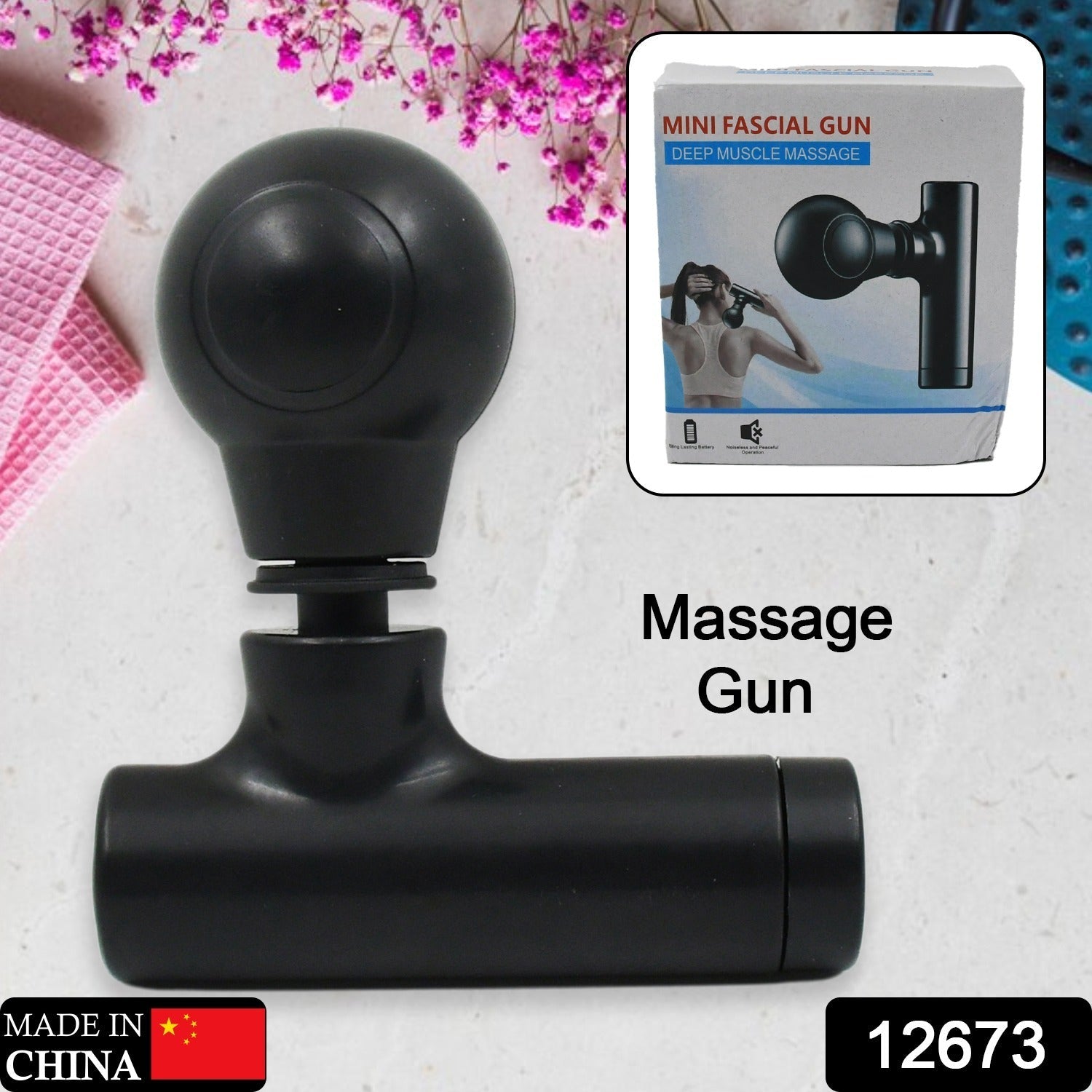 Black Mini Pocket Size Massager, Full Body Massager, Cordless One Button Operation for Body Pain & Relaxation - Bhavnagar Deodap