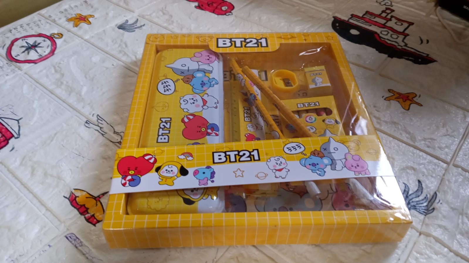 Stationery Kit for Kids - Stationery Set, Includes Metal Pencil Box, Sharpener, Pencil and Eraser Set, School Supply Set, Birthday Return Gift for Kids, Boys, Girls (12 pc Set) - Bhavnagar Deodap