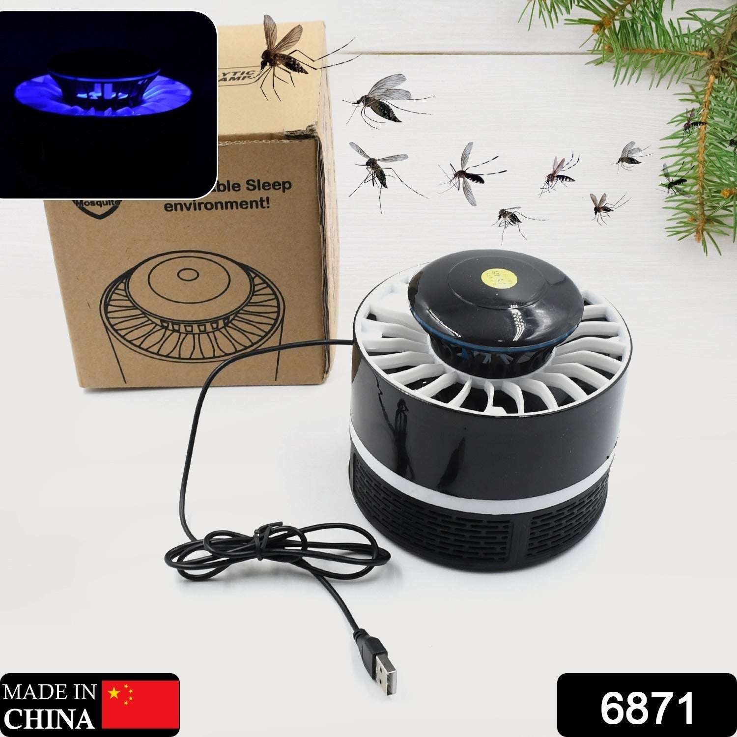 Mosquito Killer Light 5W USB Smart Optically Controlled Insect Killing Lamp Use Forbad room - Bhavnagar Deodap