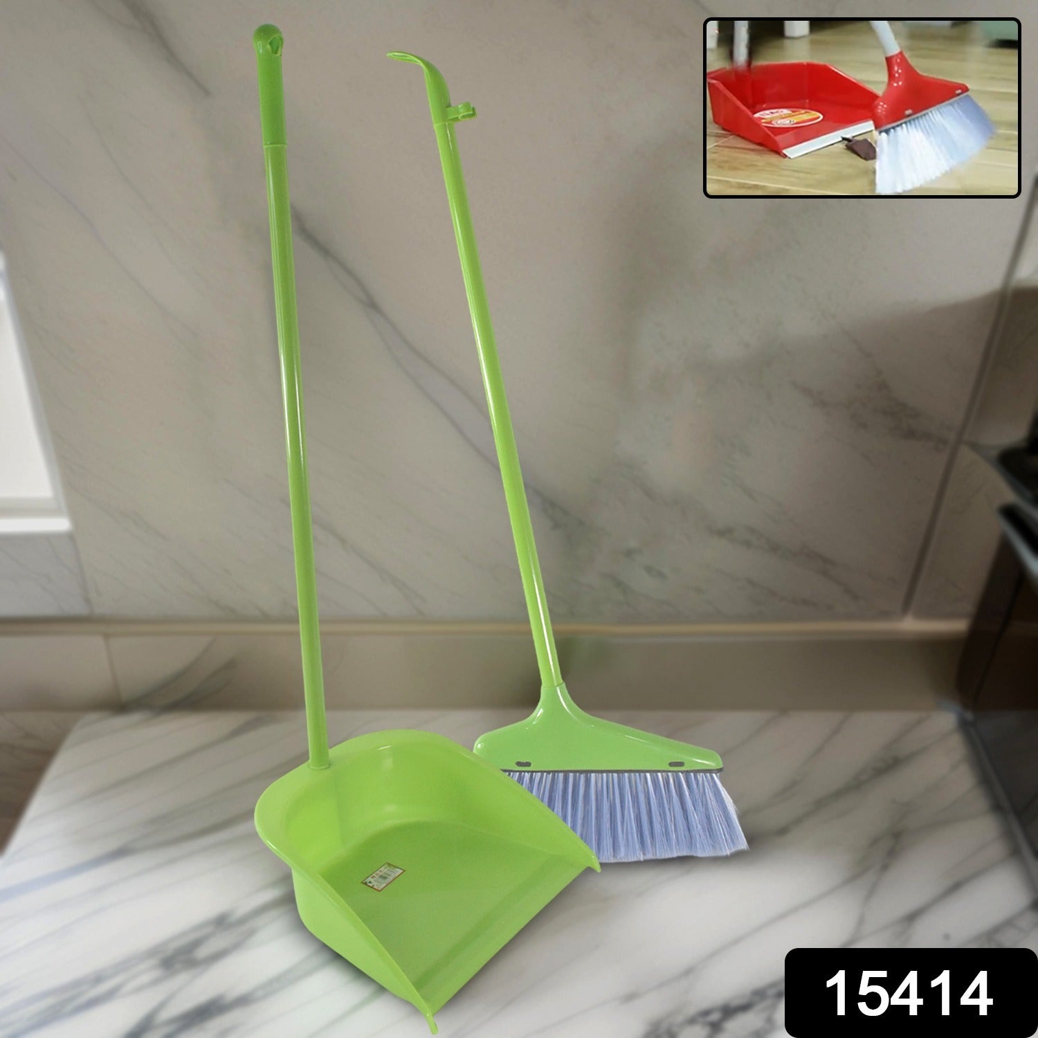 HANDLE DUSTPAN AND BRUSH FOR SWEEPING & CLEANING DUST