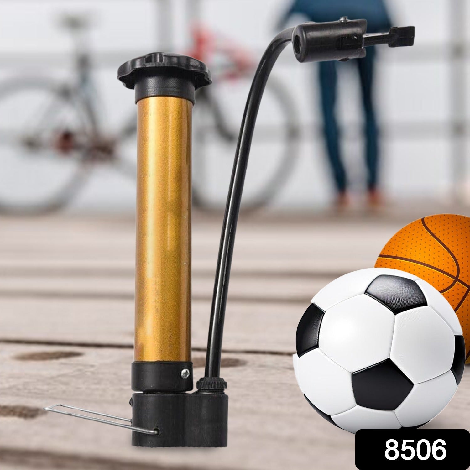 Hand Air Ball Pump, Metal Portable High Pressure Air Pump Mini Basketball Inflator for Balls, Basketball, Soccer, Volleyball, Football, Inflatable and More - Bhavnagar Deodap