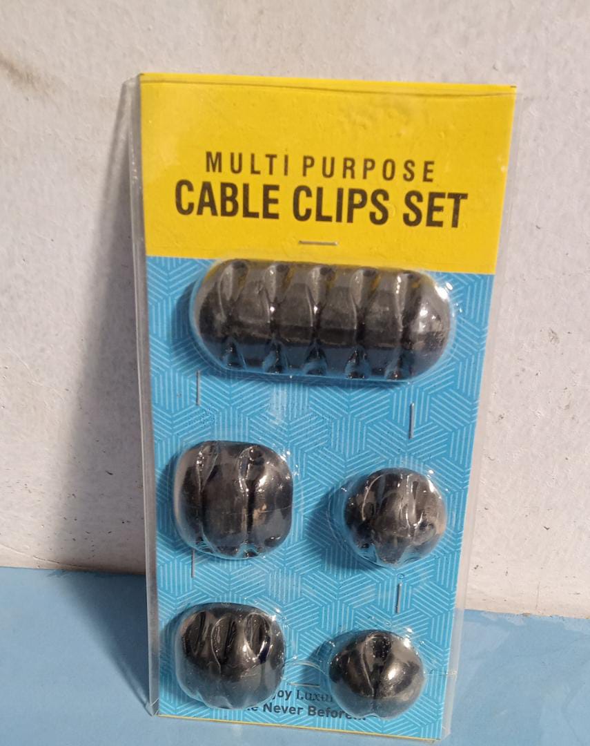 Cable Clips Multi Purpose Cable Organizer , Wire Holder For Desk And Table Use - Bhavnagar Deodap