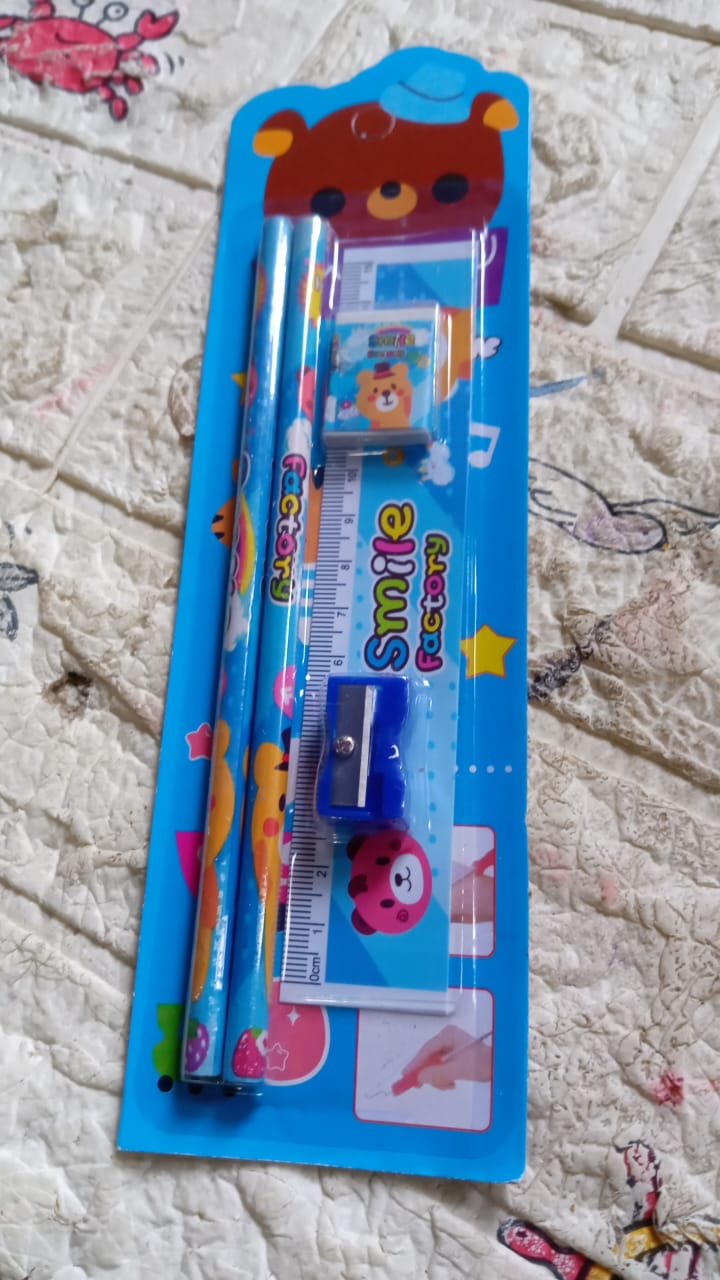 Fun & Functional! 5-in-1 Cartoon Pencil Set for School & Play (5 Pc) - Bhavnagar Deodap