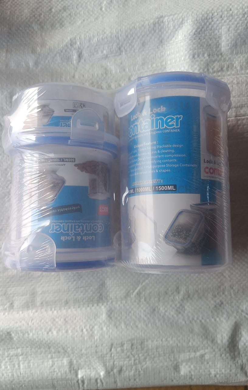 Leakproof & Airtight: 3 Pc Round Food Storage Set (500ml-1500ml) - Bhavnagar Deodap