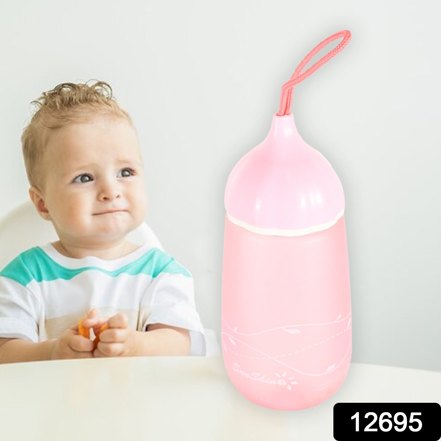 Unique Shape Premium Plastic water bottle With Dori Easy to Carry leakproof BPA-free, water Plastic water bottle for children, Home, School (1 Pc / 550 ML) - Bhavnagar Deodap