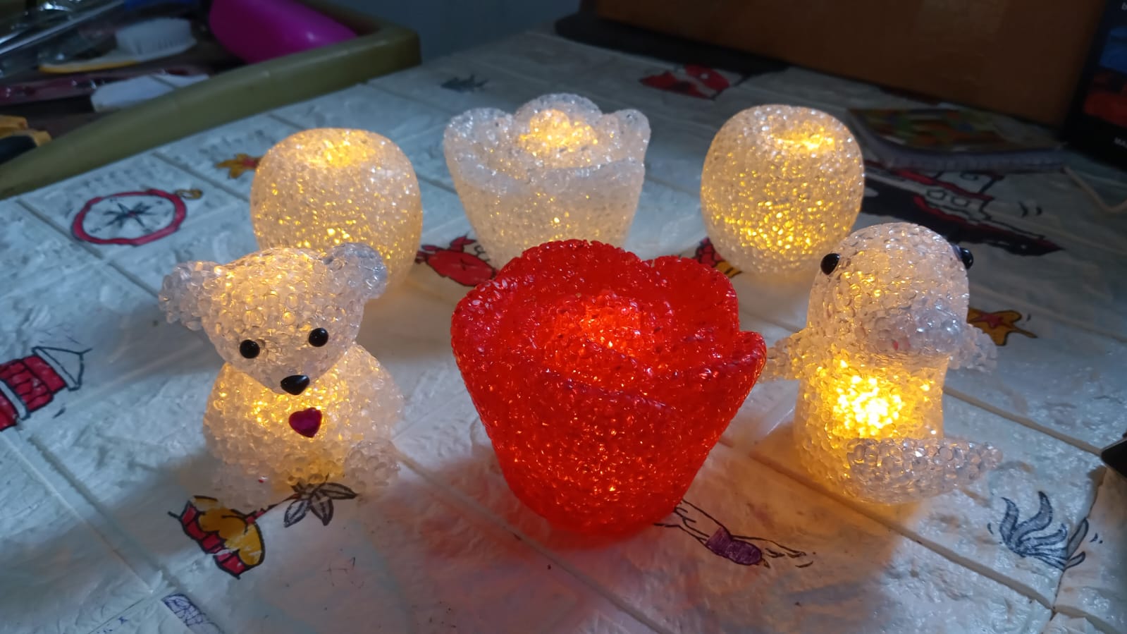 Unique Crystal Night Light: Multi-Shape LED Lamp (Mood Lighting) - Bhavnagar Deodap