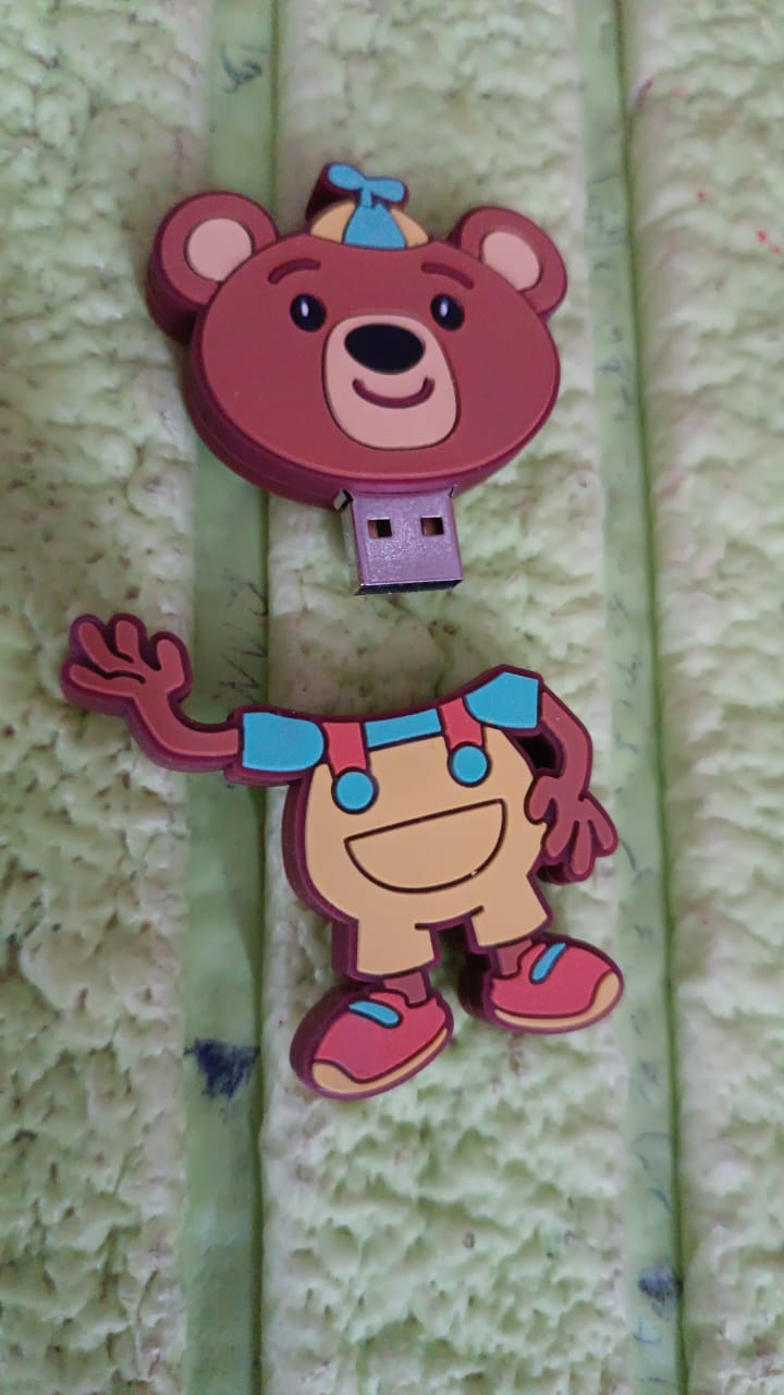 Portable Cartoon Shape Silicone USB Pen drive / Flash disk (15 GB With Baby Rhymes Song / 1 Pc) - Bhavnagar Deodap