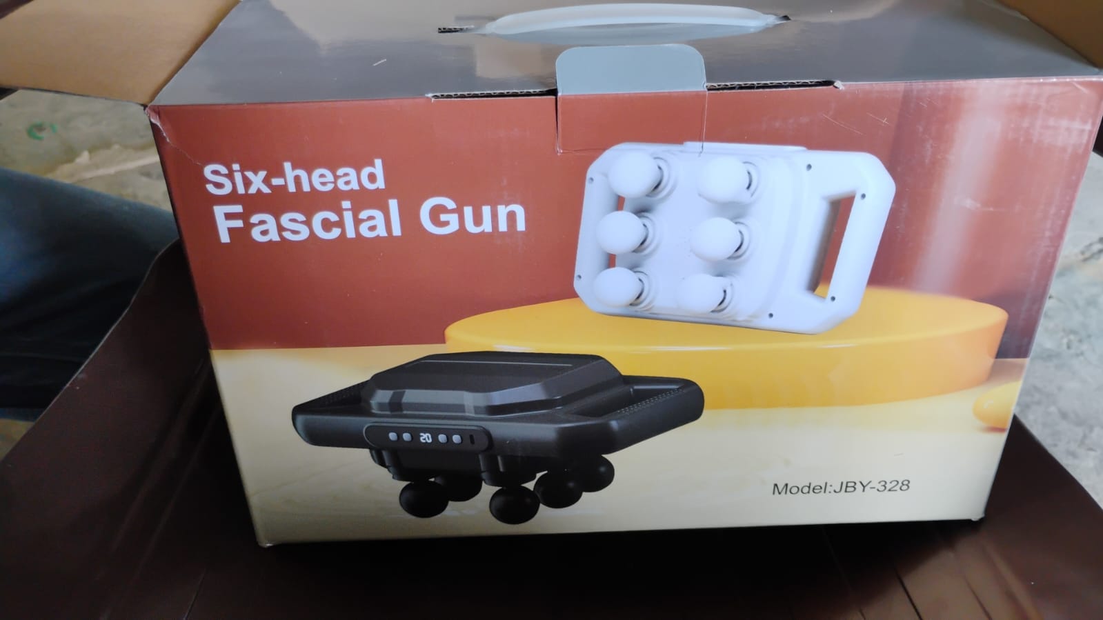 Handheld Full Body Massager 6-Head Massage Gun (1 Pc / Mix Color) - Bhavnagar Deodap