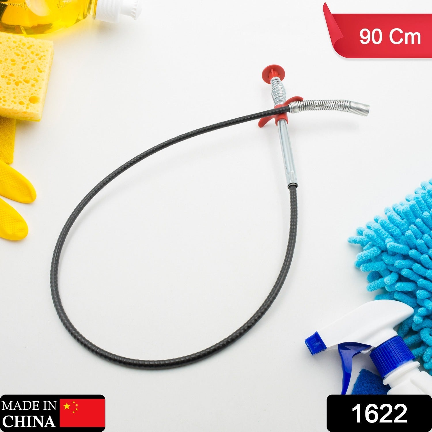 Drain Block Remover (90cm): Cleaning Tool for Pipes, Clogged Drains - Bhavnagar Deodap