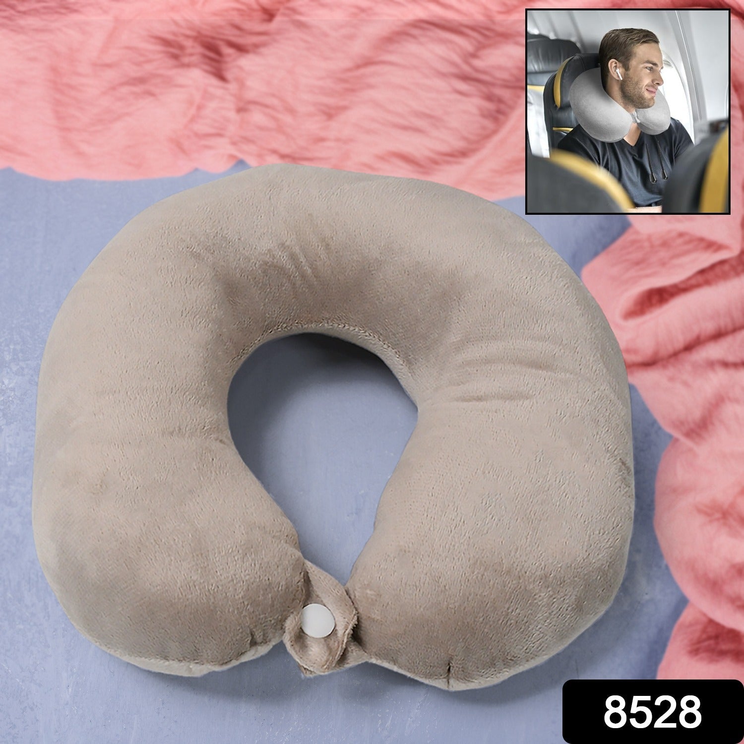 Soft Neck Pillow for Car, Home, Airplane Travel, Travel Neck Pillow for Sleeping & Travel Essentials for Neck Rest Multipurpose Comfortable Head Rest Neck Holder Pillow (1 Pc) - Bhavnagar Deodap