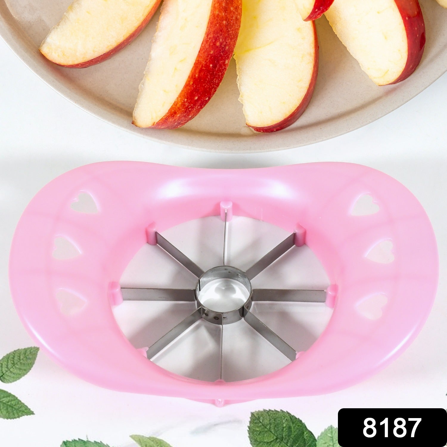 Multi Purpose Fruit Slicer Apple Cutter Regular With 8 Stainless Steel Blades Apple Slicer (1 Pc) - Bhavnagar Deodap