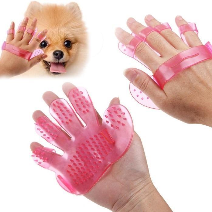 Rubber Pet Cleaning Massaging Grooming Glove Brush - Bhavnagar Deodap