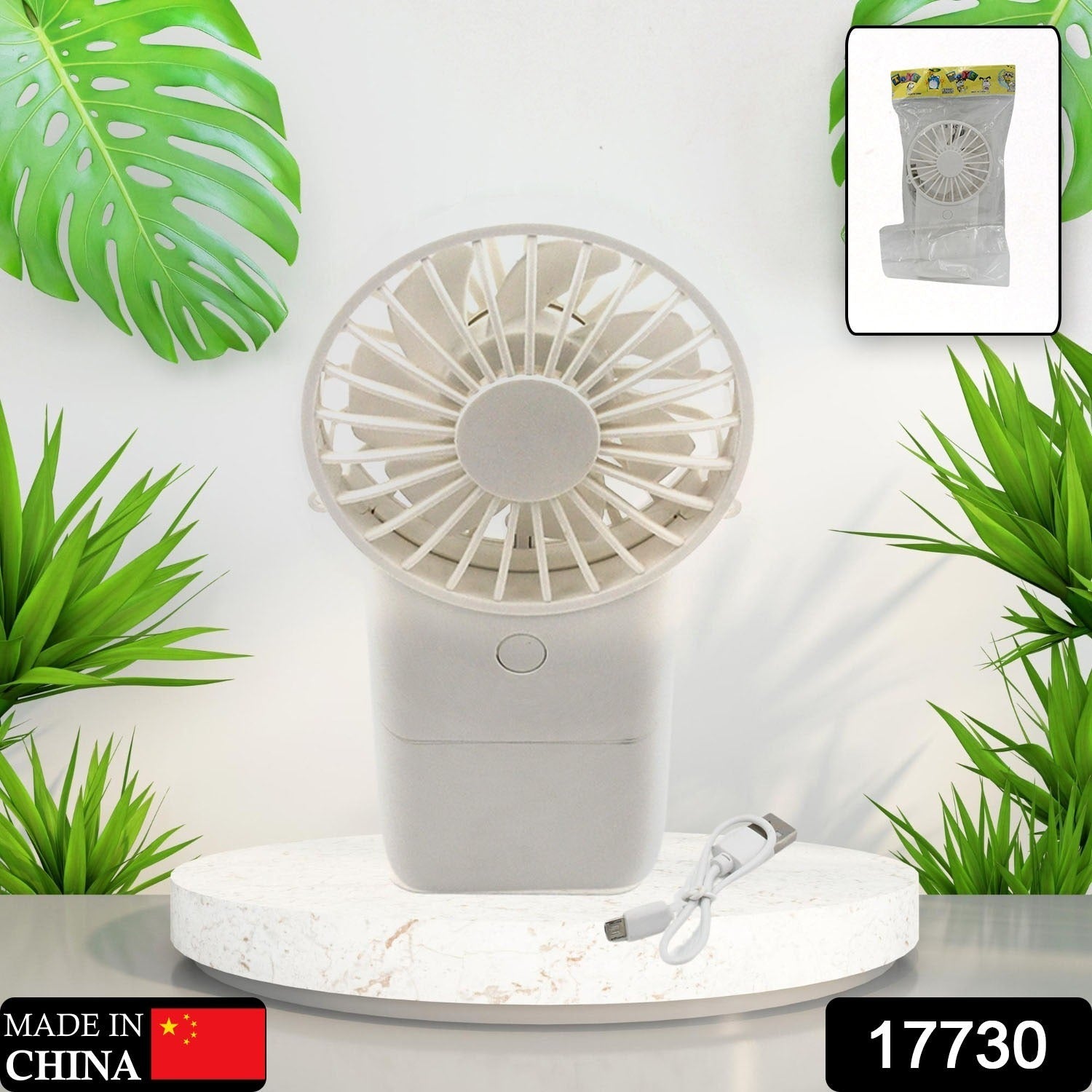 Portable Small Electric Fan, Handheld Fan With 3 Modes USB Rechargeable Mini Student Handheld Class Personal Fan (1 Pc) - Bhavnagar Deodap