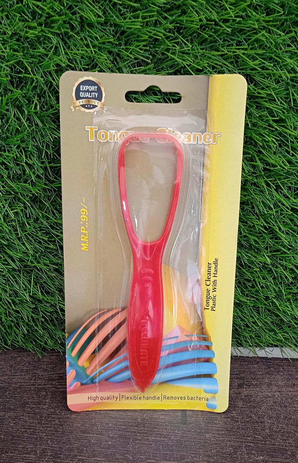 Improved Taste Plastic With Handle Tongue Cleaner (1 Pc ) - Bhavnagar Deodap