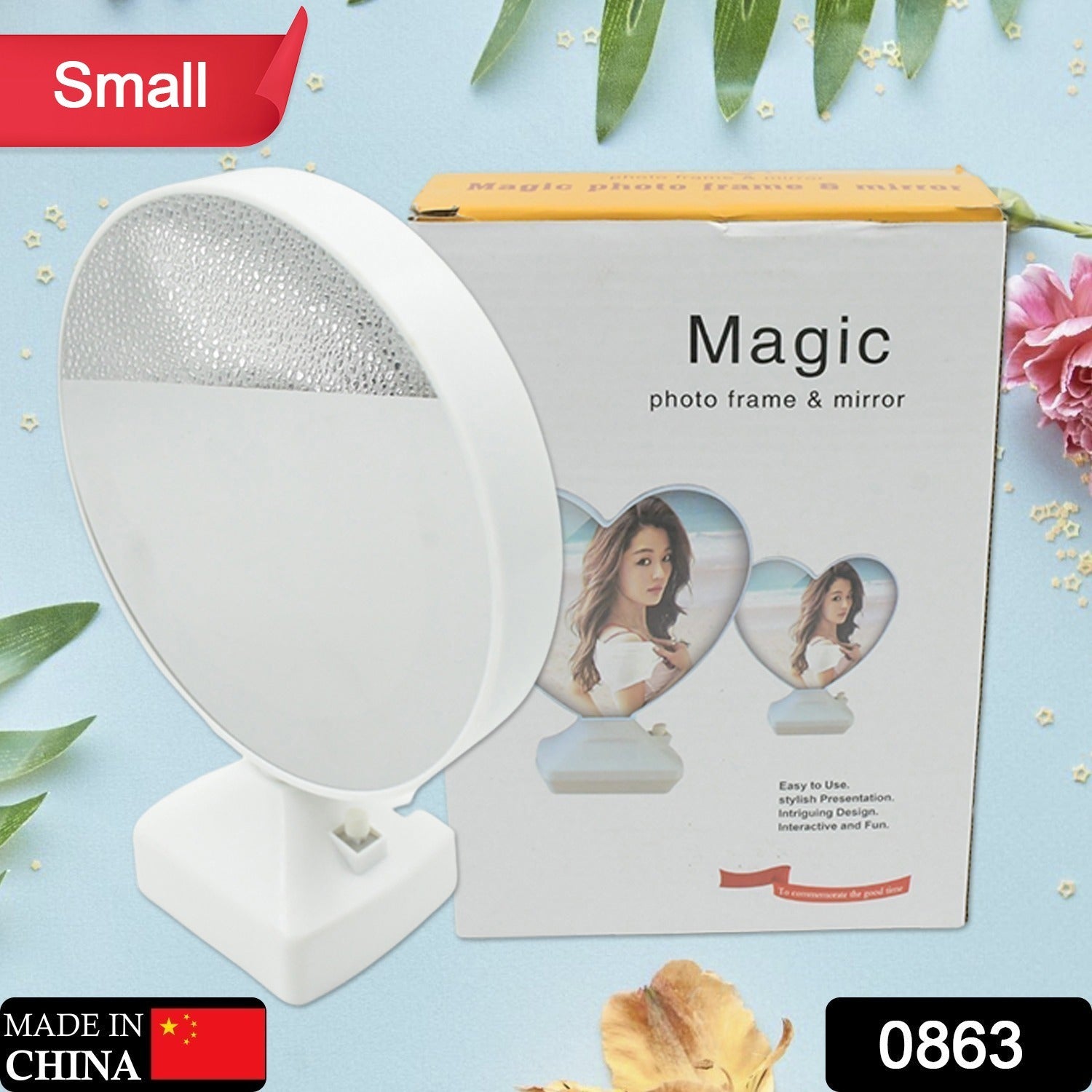 Plastic 2 in 1 Mirror Come Photo Frame with Led Light - Bhavnagar Deodap