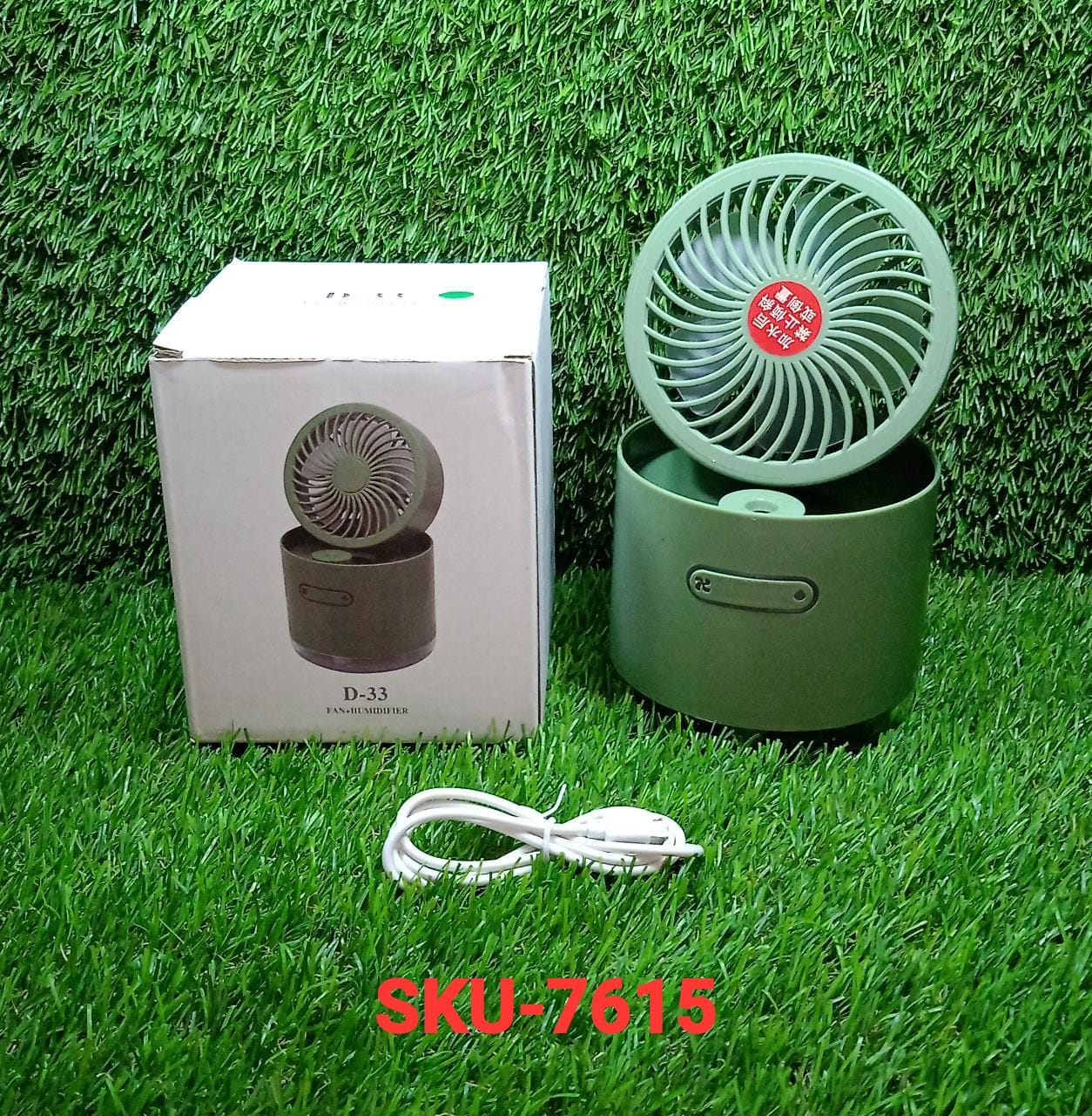 Mini Desktop Cooling Fan, Automatic Shaking Head Rotating Spray humidifier Fan Water Cooling Small Fan Desktop Mini air Conditioning Fan with Small Water Tank (Battery Not Include) - Bhavnagar Deodap