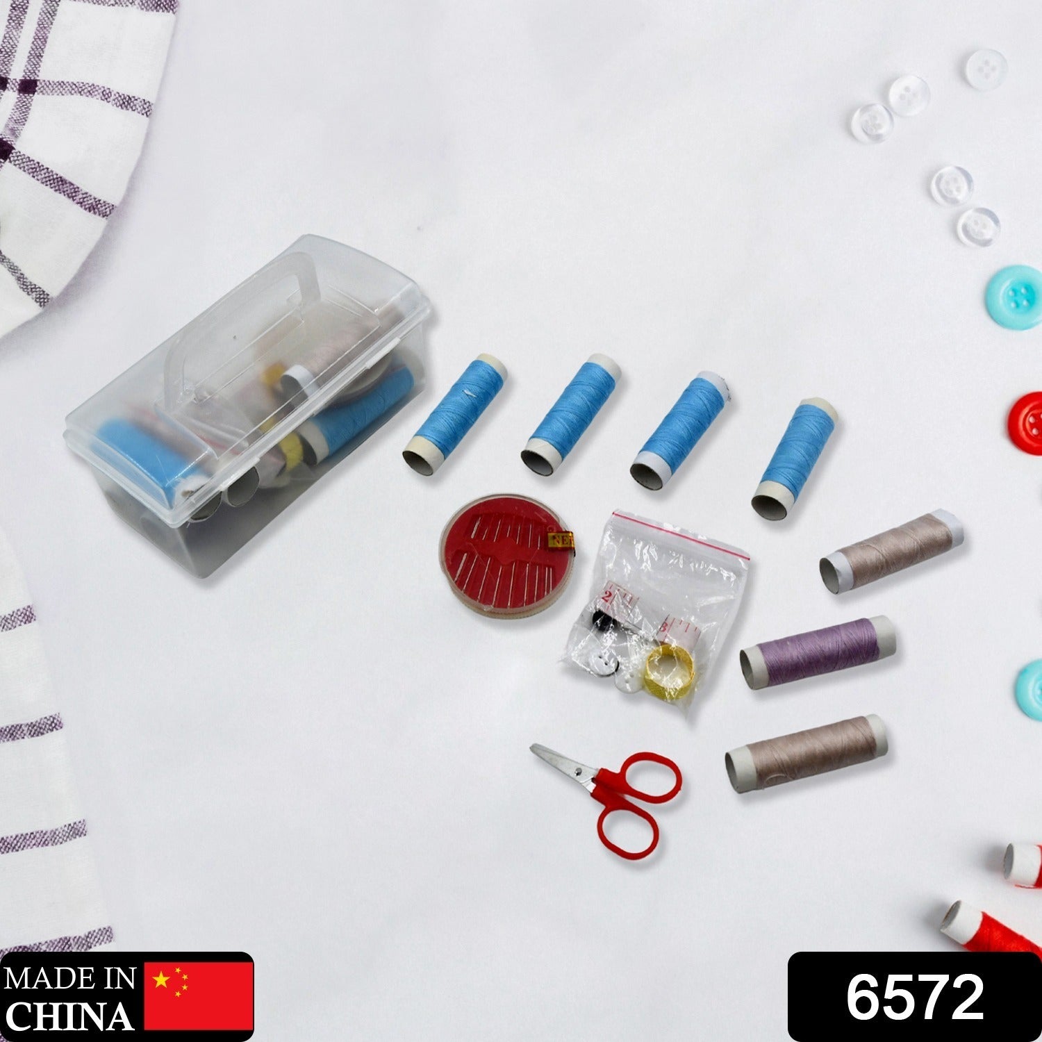 Portable Travel Sewing Kits Box, Sewing Tool Box for Home and Wedding Sewing Kit Essential Sewing Tools - Bhavnagar Deodap
