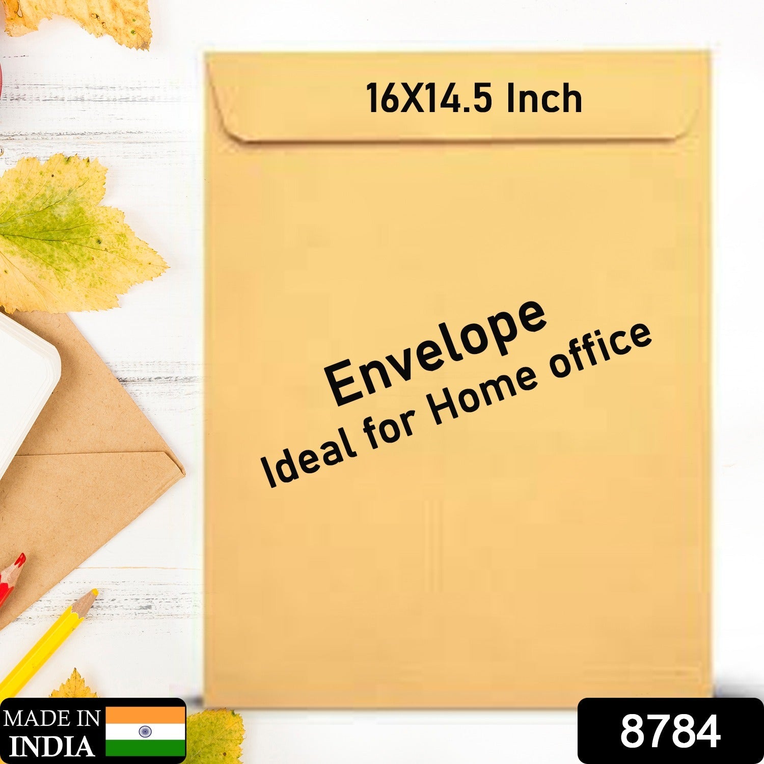 Kraft Envelopes, 16 x 14.5 Inch, Brown Envelopes, Envelopes, Card Envelopes, Kraft Paper Envelopes, Invitation Envelopes, Postcard Envelopes, Quick Self Seal, Stationery For General, Office (1 Pc ) - Bhavnagar Deodap