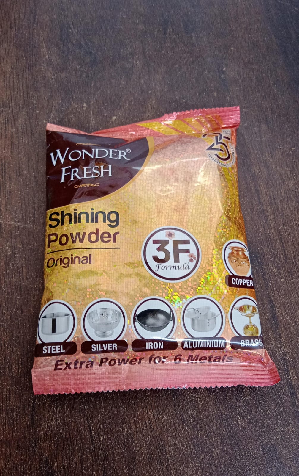 Shining Powder, Cleans and Polishes Copper, Brass, Silver, Aluminum, Iron, and Steel, Removes Tarnish and Oxidation (200 GM) - Bhavnagar Deodap