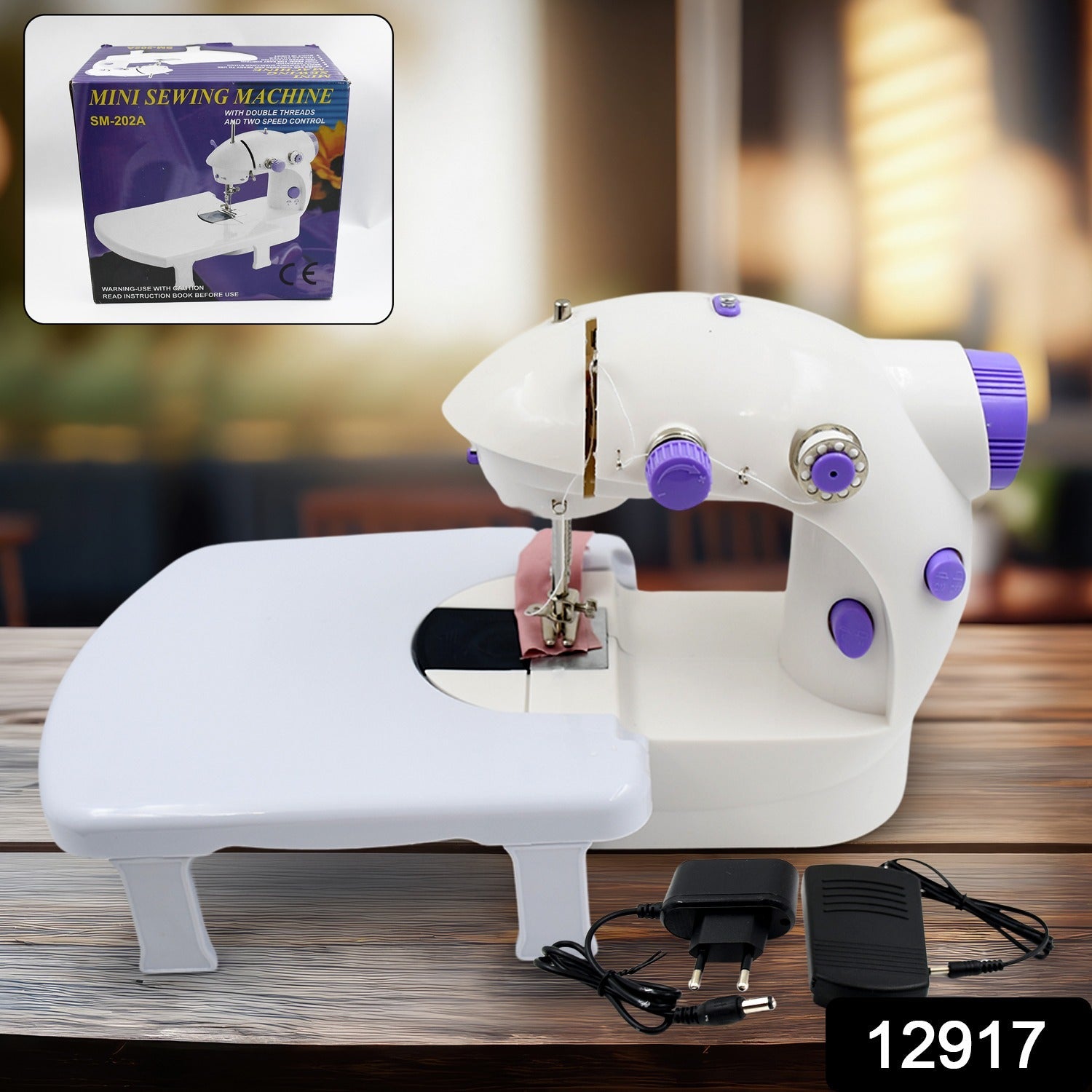 Home Tailoring Sewing Machine With Extension Table Set, Foot Pedal, Adapter Mini Electric Silai Machine, Portable Stitching Machine/Tailoring Machine - Bhavnagar Deodap