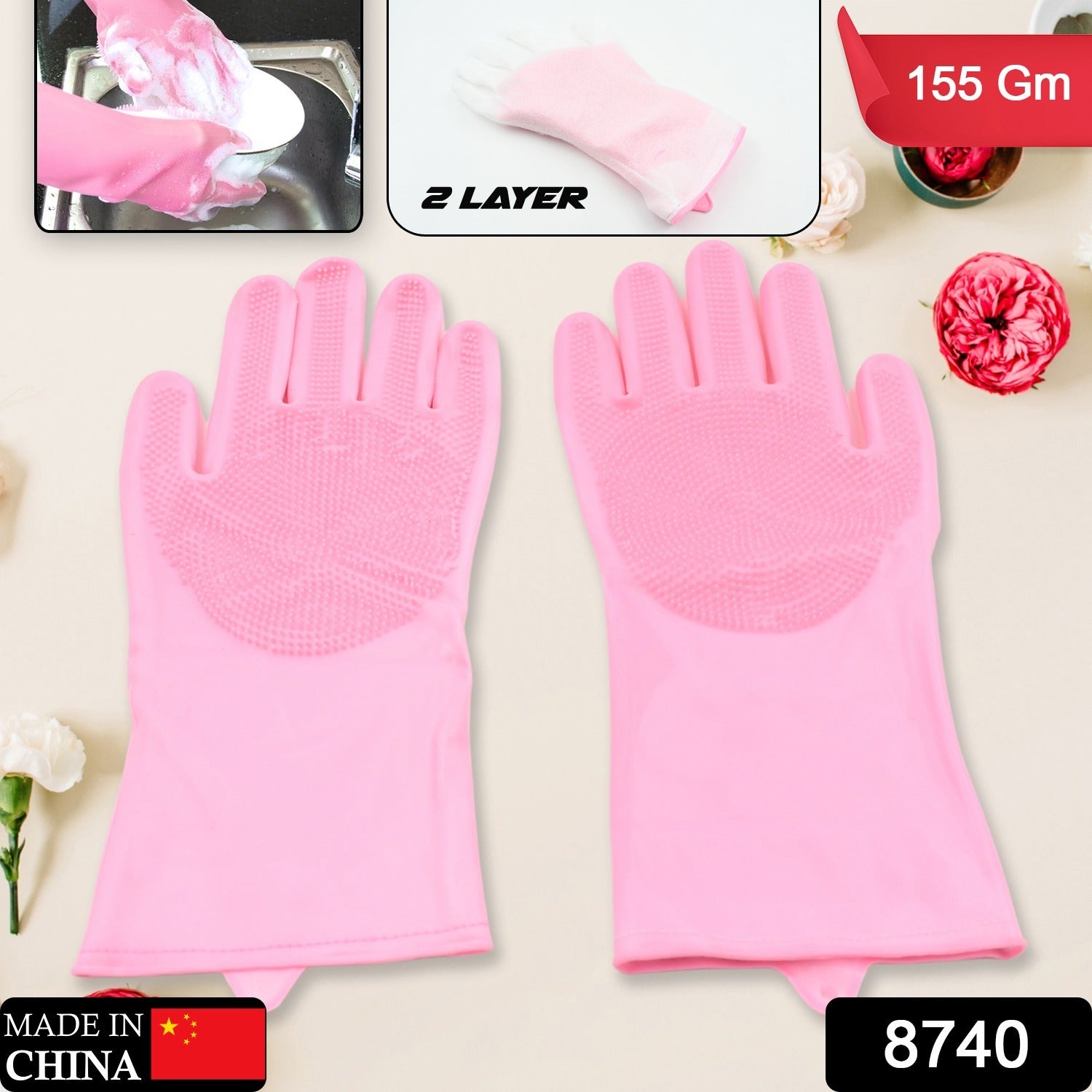 Pet Grooming Wet and Dry Glove (1 Pair, 155Gm) - Bhavnagar Deodap