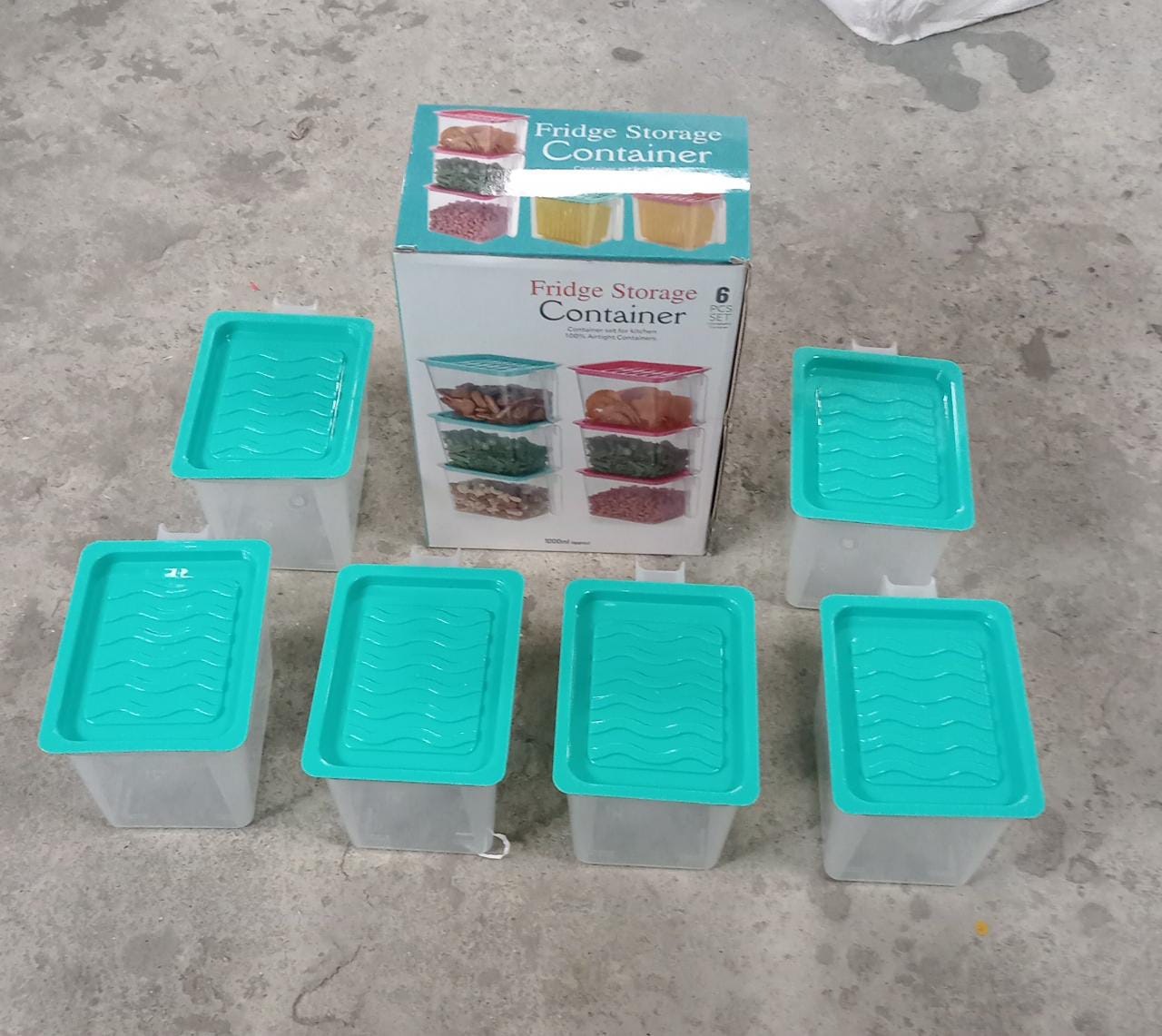 Air Tight Unbreakable Big Size 1100 ml Square Shape Kitchen Storage Container (Set of 6) - Bhavnagar Deodap
