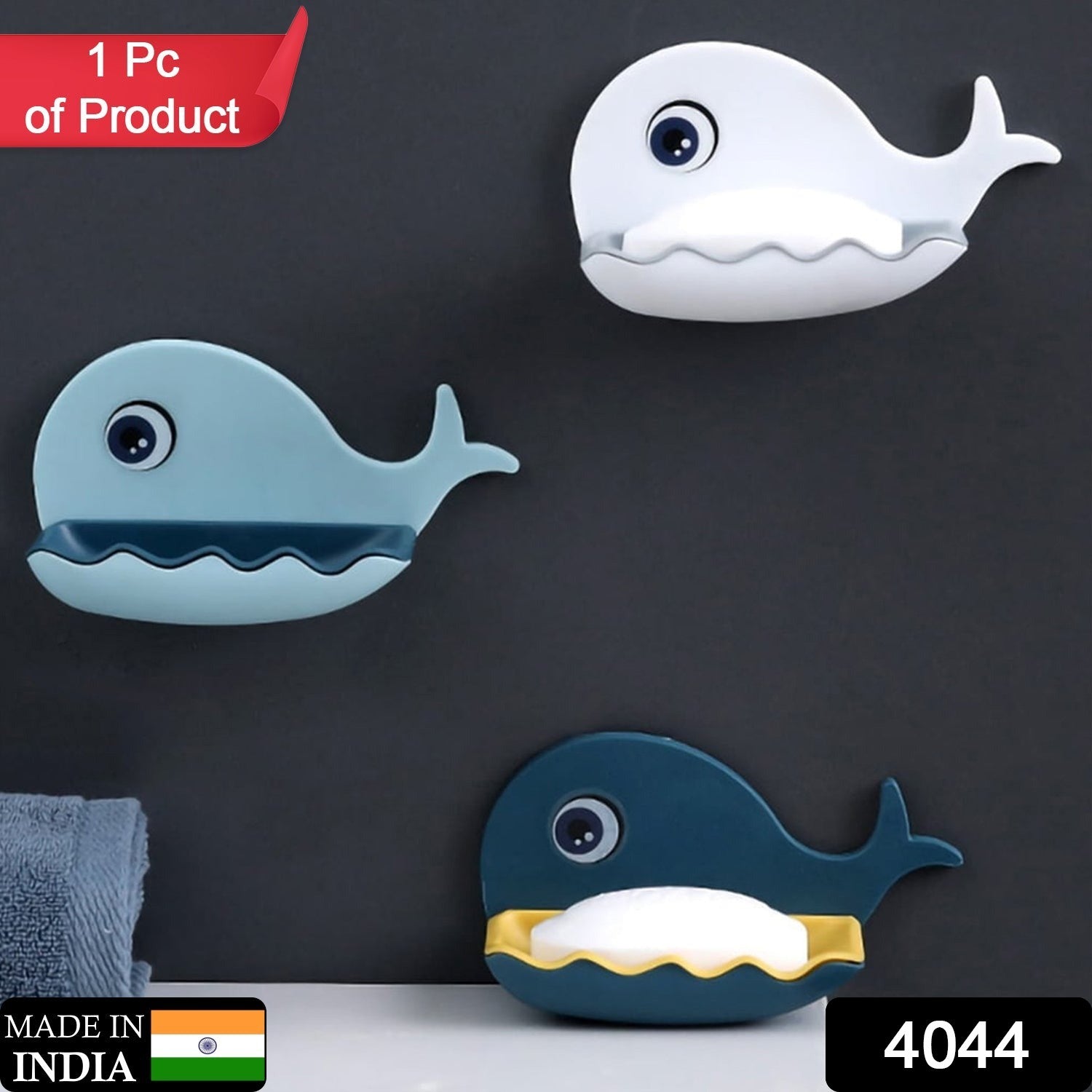 Fish Shape Double Layer Adhesive Waterproof Wall Mounted Soap Bar Holder Stand Rack for Bathroom Shower Wall Kitchen - Bhavnagar Deodap