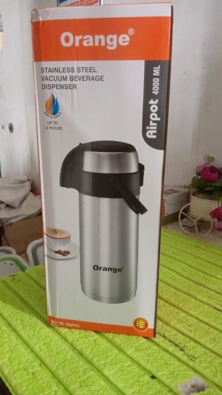 Beverage Dispenser Stainless Steel for Serving Tea and Coffee, Thermos steel (4000 ML) - Bhavnagar Deodap