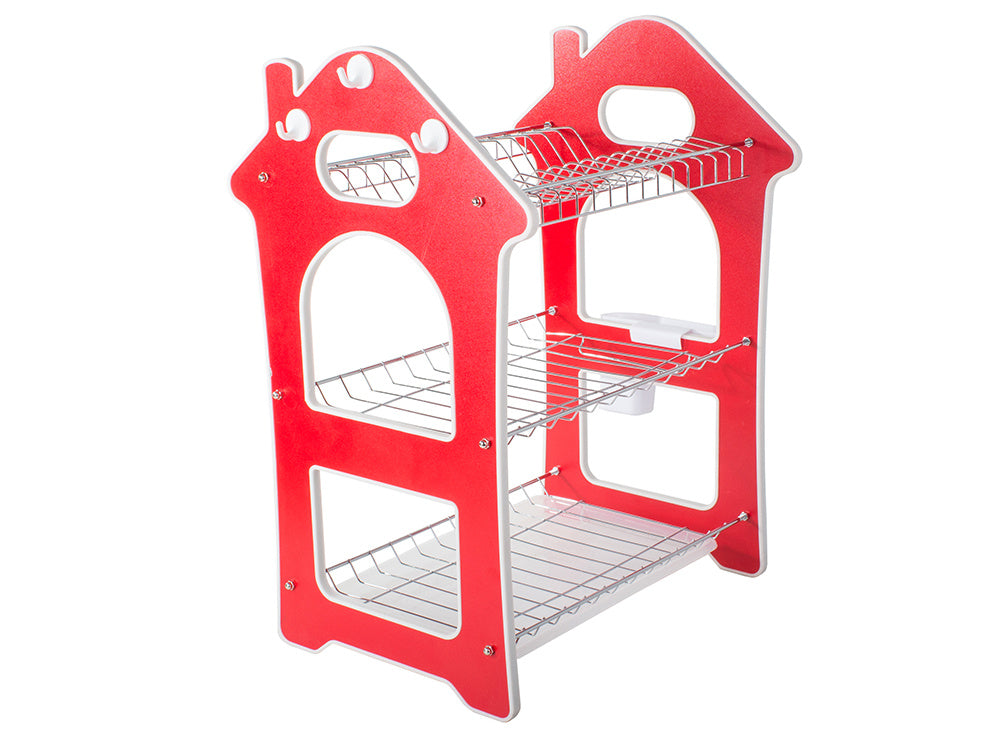 Dish Rack for Kitchen 3 Layer Dish Drainer Rack Stainless Steel Crockery Holder Cutlery Plate Holder Glass Utensils Storage Organize - Bhavnagar Deodap