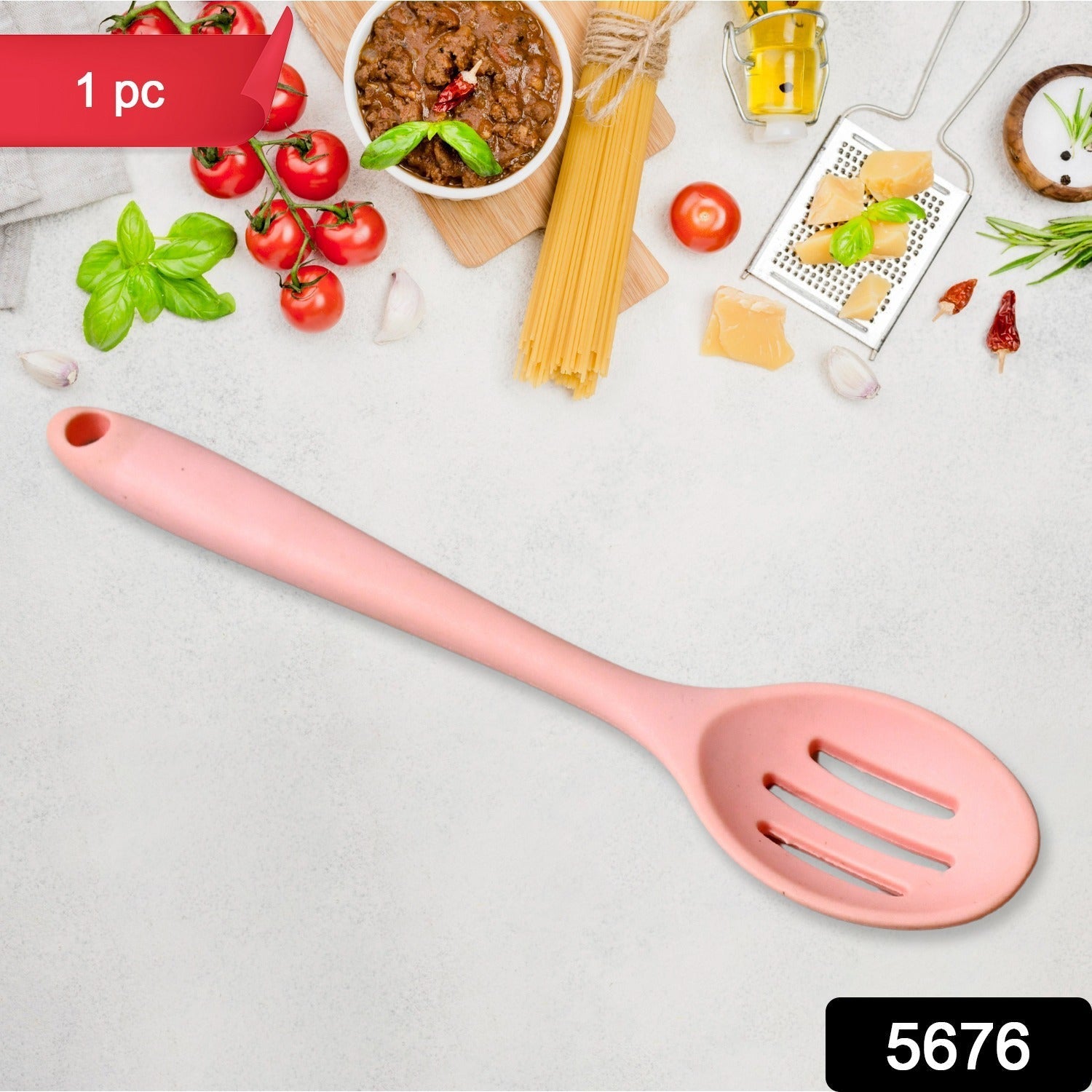 Multipurpose Silicone Spoon, Silicone Basting Spoon Non-Stick Kitchen Utensils Household Gadgets Heat-Resistant Non Stick Spoons Kitchen Cookware Items For Cooking and Baking (1 Pc) - Bhavnagar Deodap