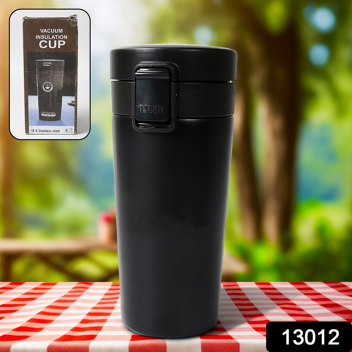 Stainless Steel Vacuum Insulated Coffee Cups Double Walled Travel Mug, Car Coffee Mug with Leak Proof Lid Reusable Thermal Cup for Hot Cold Drinks Coffee, Tea (350ML Approx) - Bhavnagar Deodap