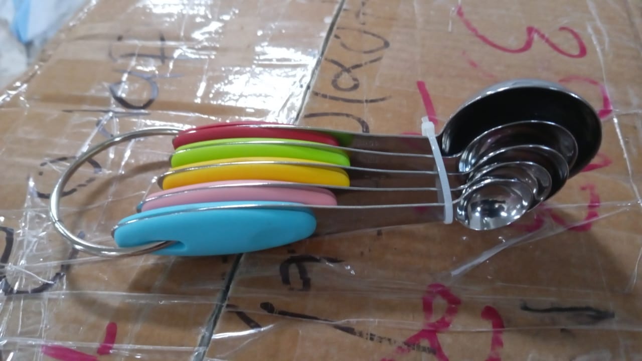 Measuring Cups and Spoons Stackable Set with Silicone Handle(5 Pc Set) - Bhavnagar Deodap