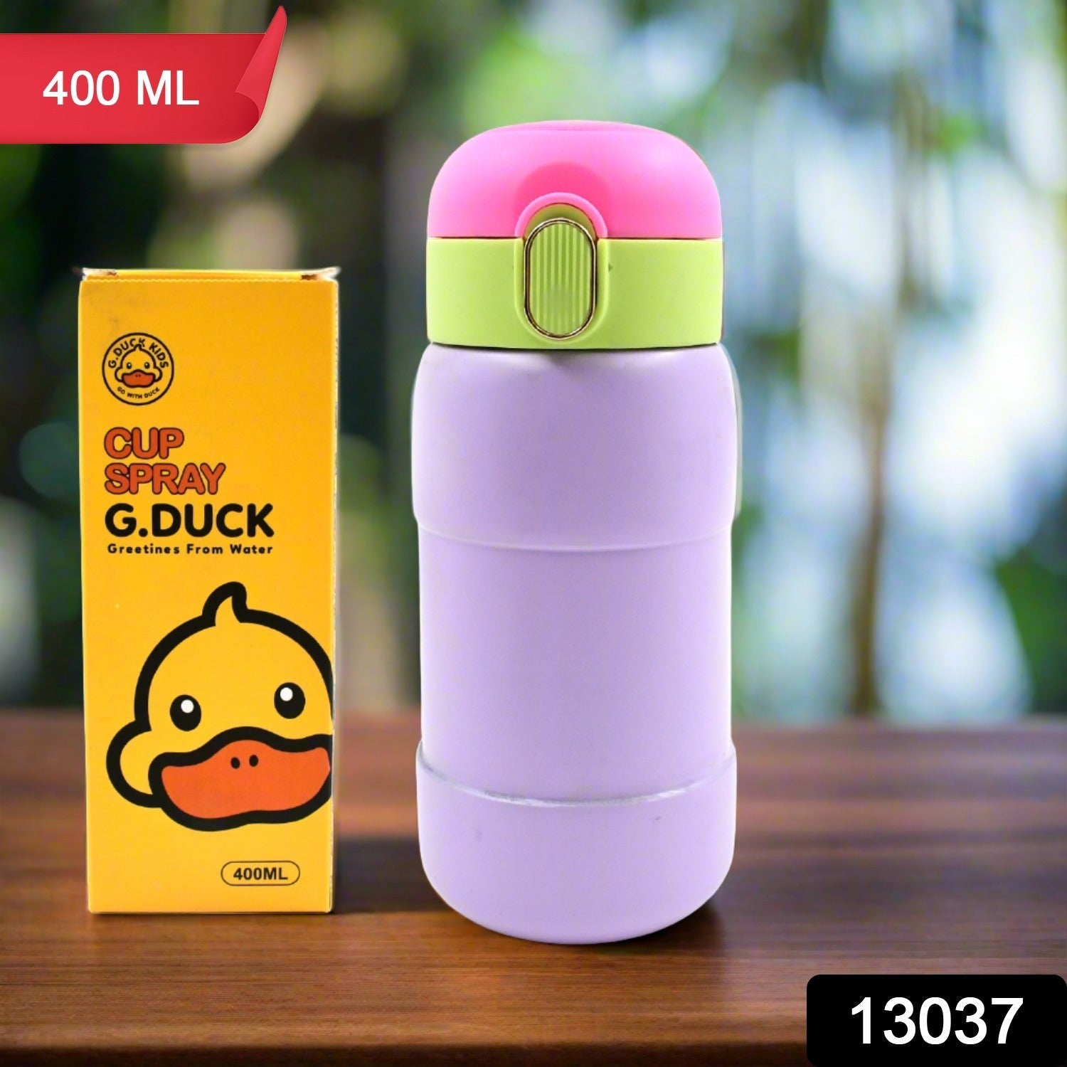 Duck Stainless Steel Water Bottle For Kids Adults Steel Flask Metal Thermos, Spill Proof Cap Closure, BPA Free For School Home Office, Drinkware, 400 ML - Bhavnagar Deodap