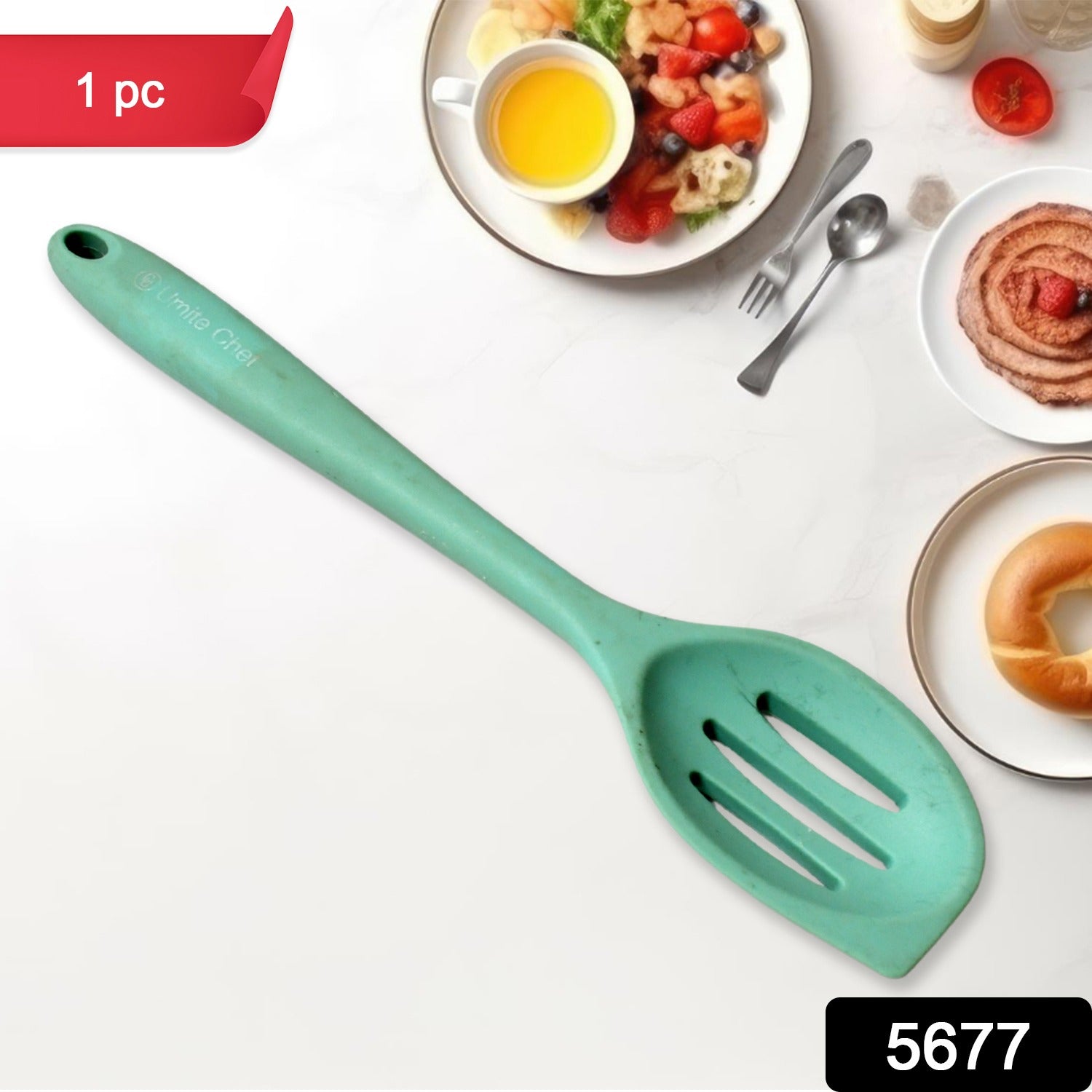 Multipurpose Silicone Spoon, Silicone Basting Spoon Non-Stick Kitchen Utensils Household Gadgets Heat-Resistant Non Stick Spoons Kitchen Cookware Items For Cooking and Baking (1 Pc) - Bhavnagar Deodap