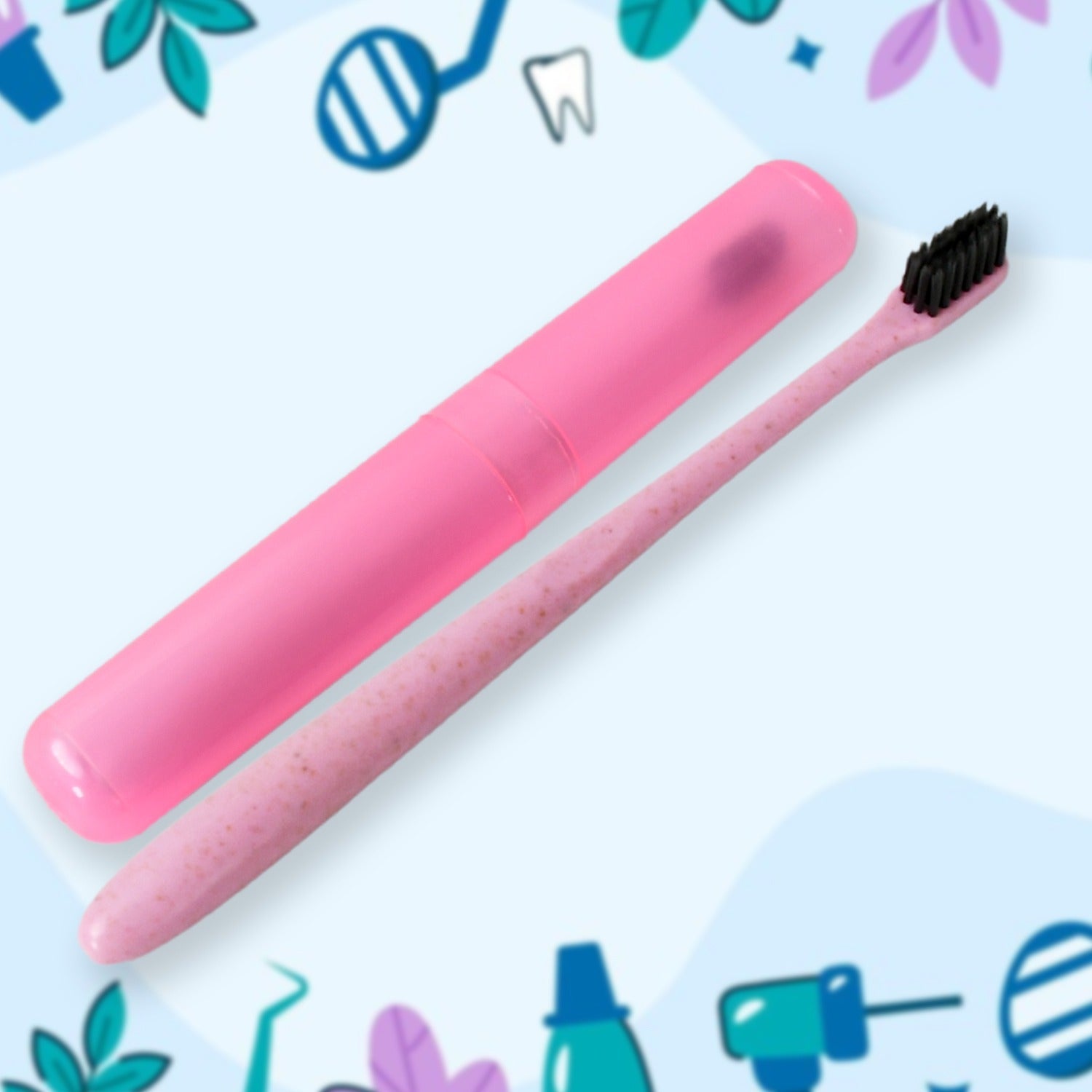 Soft Toothbrush With Toothbrush Cover Cleaner Scraper for Men and Women, Kids, Adults Plastic Toothbrush Cover / Case / Holder (1 Pc / Mix Color) - Bhavnagar Deodap