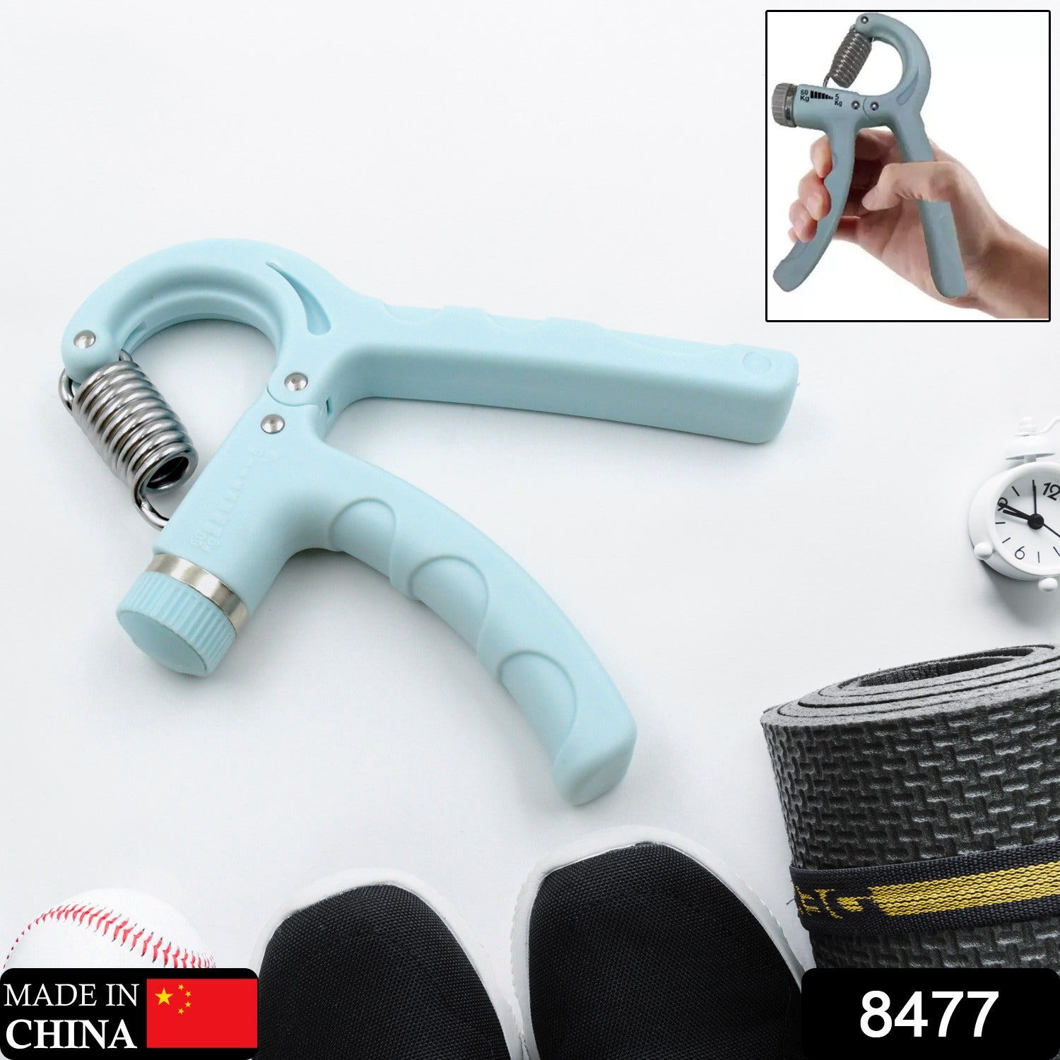 Gym Fitness Hand Grip Men Adjustable Finger Heavy Exerciser Strength for Muscle Recovery Hand Gripper Trainer strengthener (1 Pc) - Bhavnagar Deodap