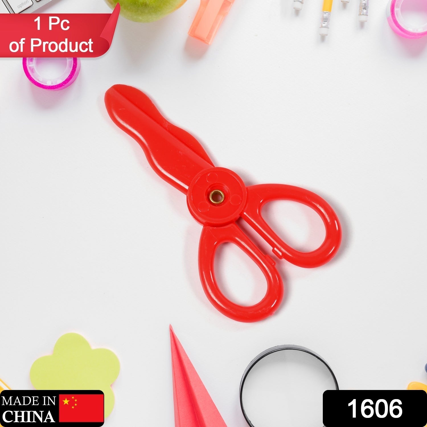 Plastic Child-Safe Scissor Set, Toddlers Training Scissors, Pre-School Training Scissors and Children Art Supplies - Bhavnagar Deodap